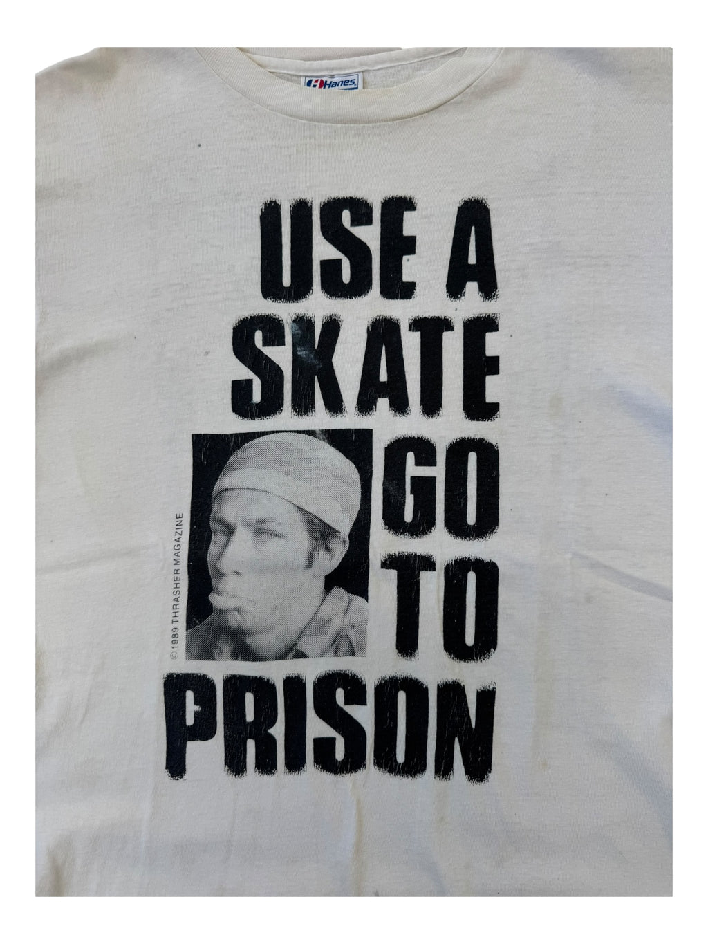 Thrasher 1989 Mark Gonzalez "Use a Skate, Go to Prison" Double Sided Original