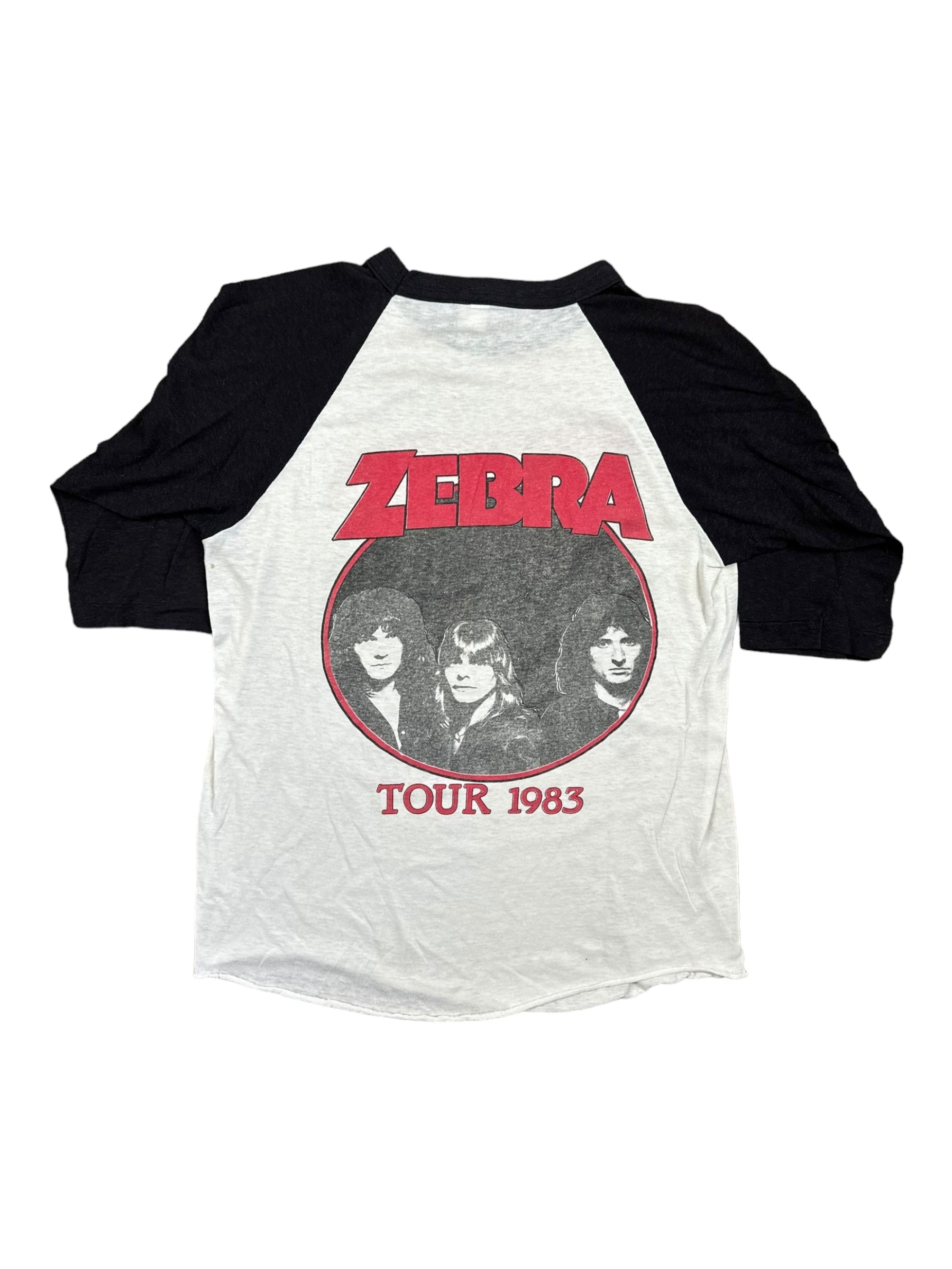 80s Zebra “Tour 1983” Baseball Jersey M/L
