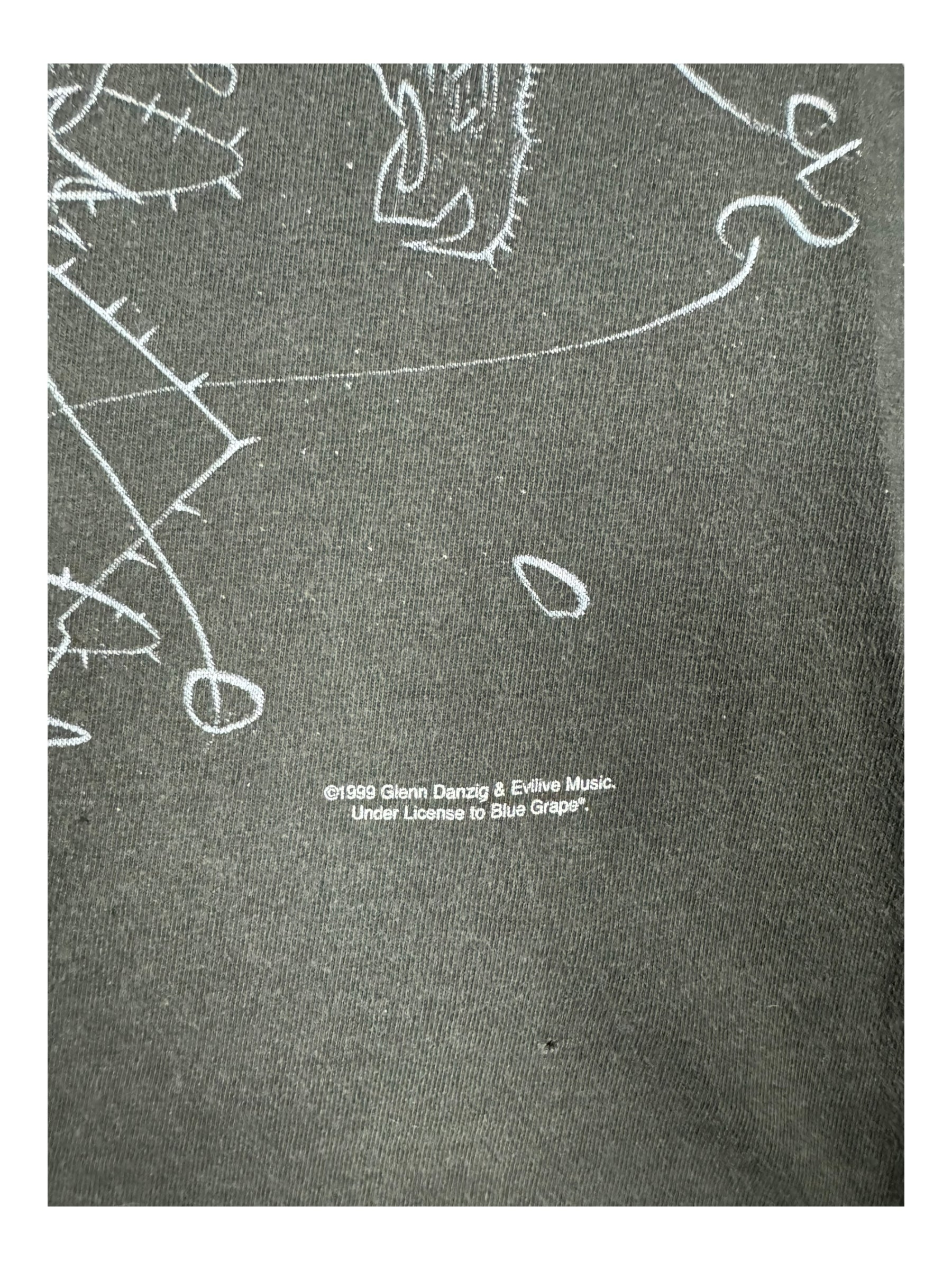 Misfits 1999 T-Shirt Violent World Mens XL Danzig Blue Grape