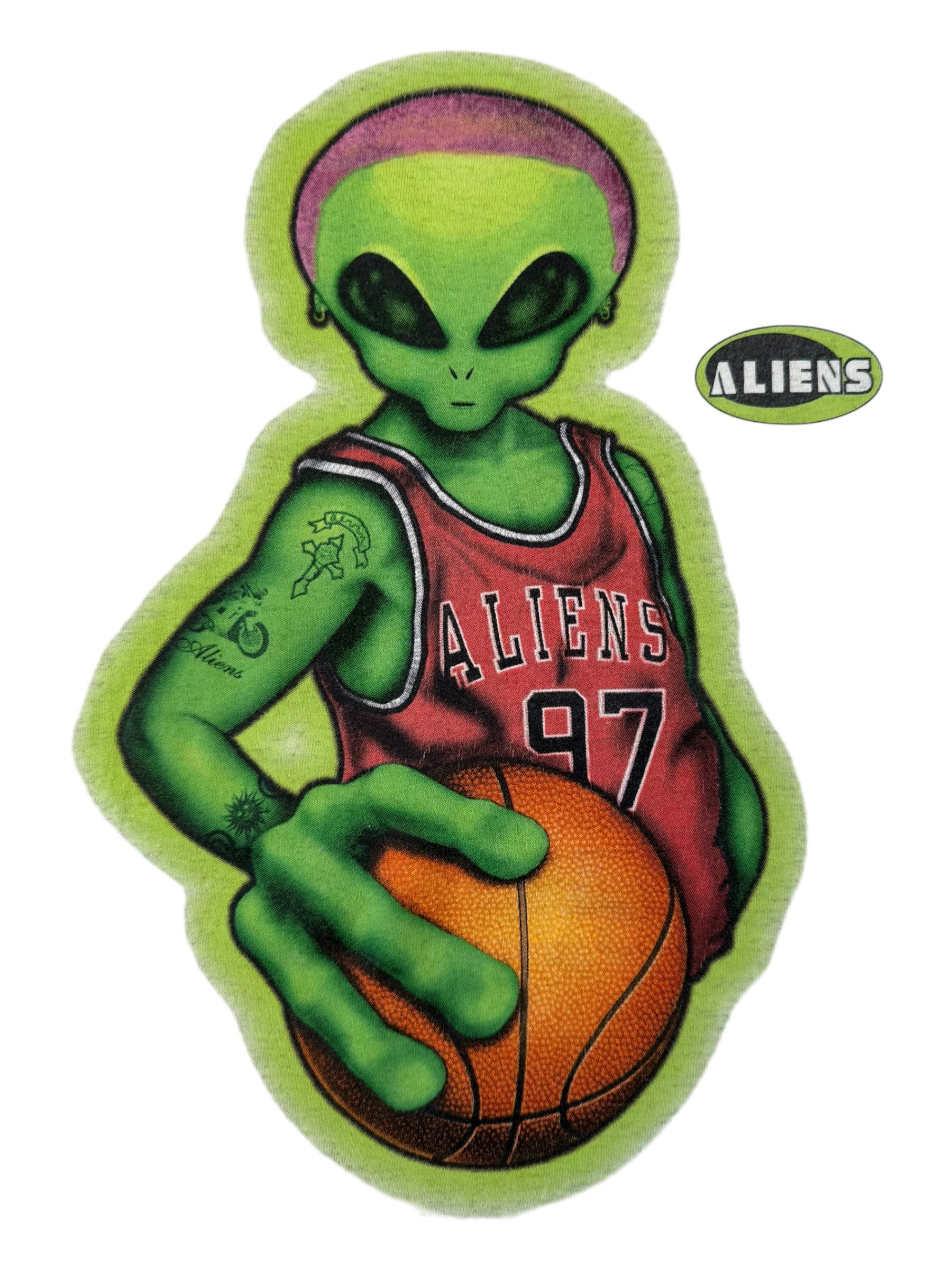 Aliens 90s Rodman Alien Grey T-Shirt Tultex Tag Size XL