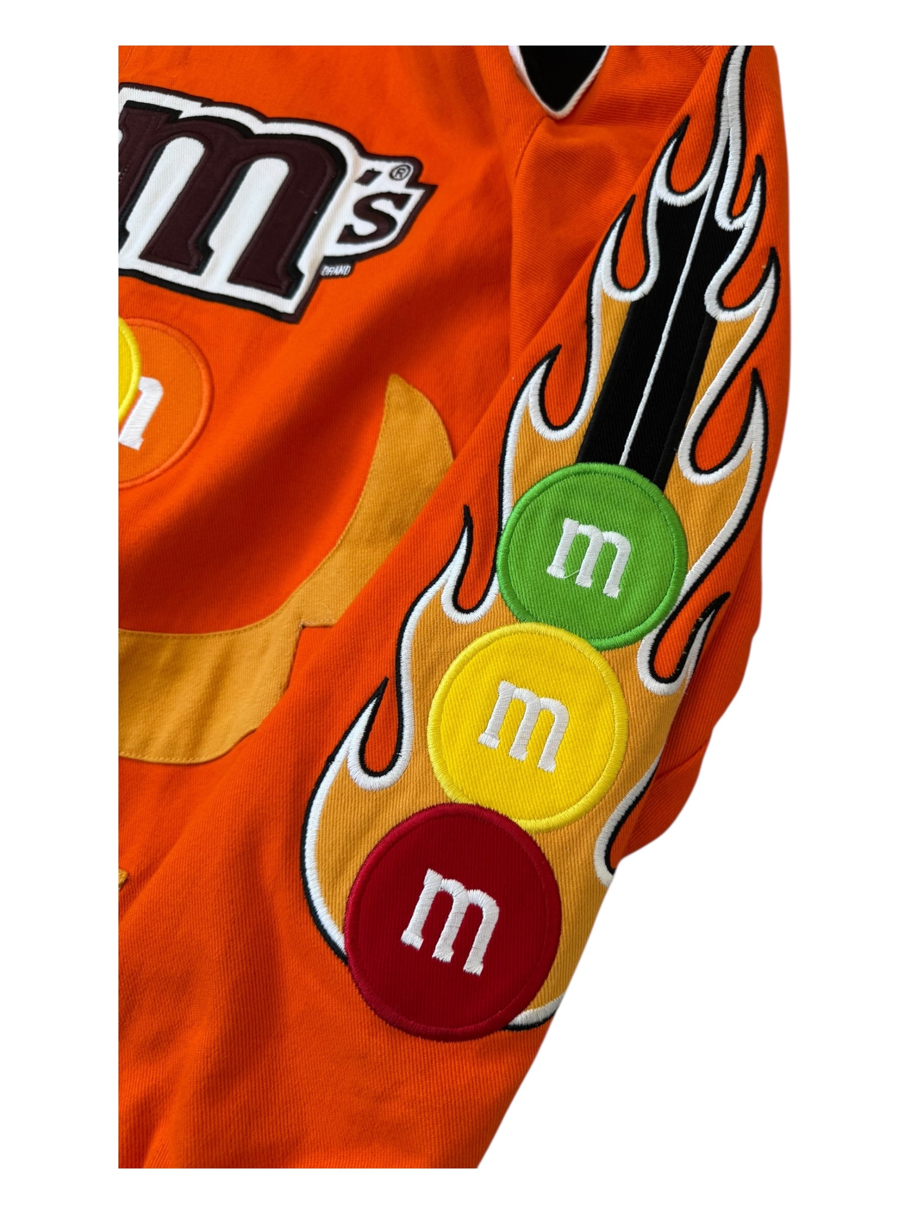 Jeff Hamilton 00s Orange  JH Designs M&M's Racing Team Jacket Size XL