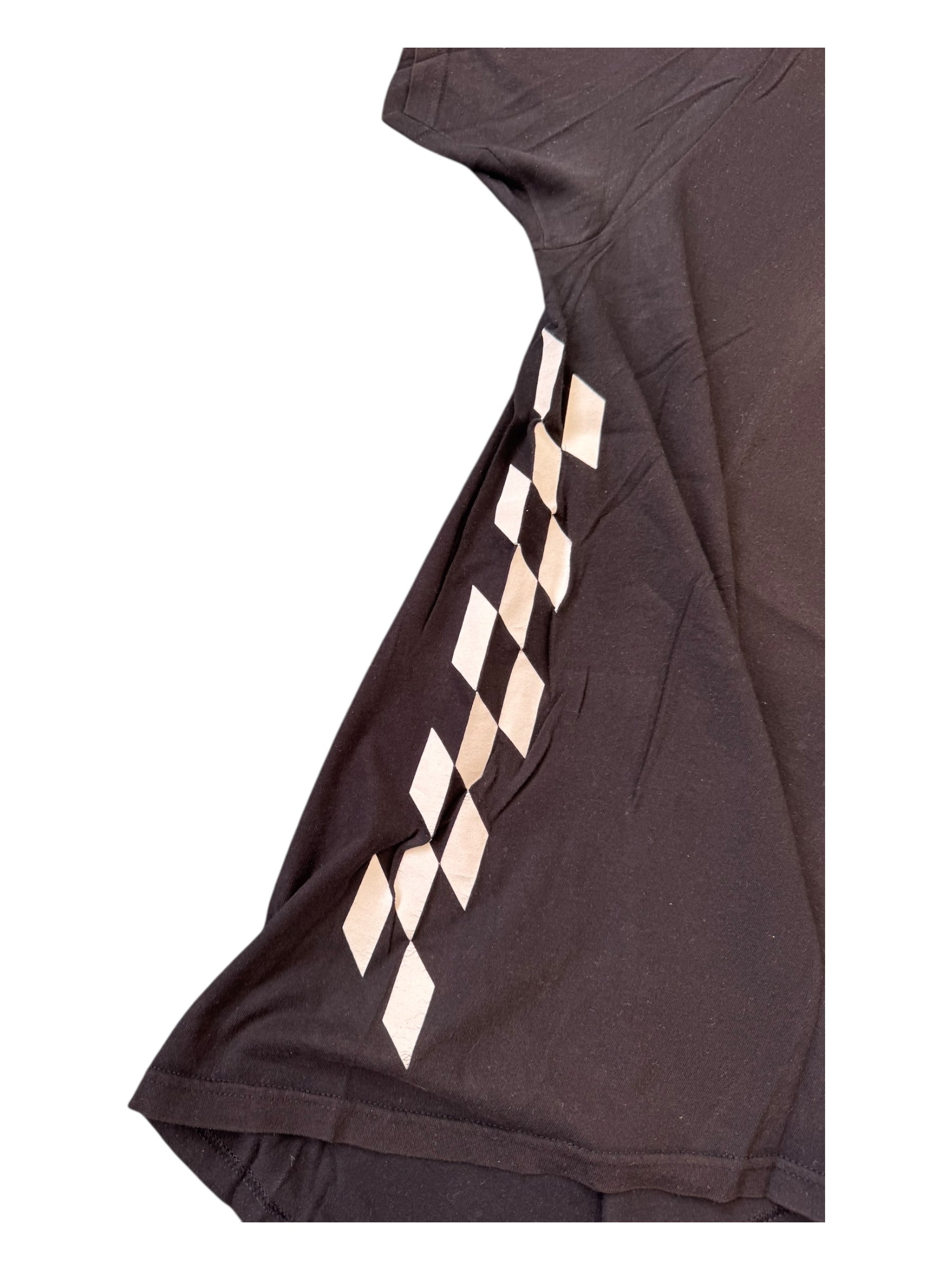 Stussy 00s Checkered Race Flag Black T-Shirt Size Large