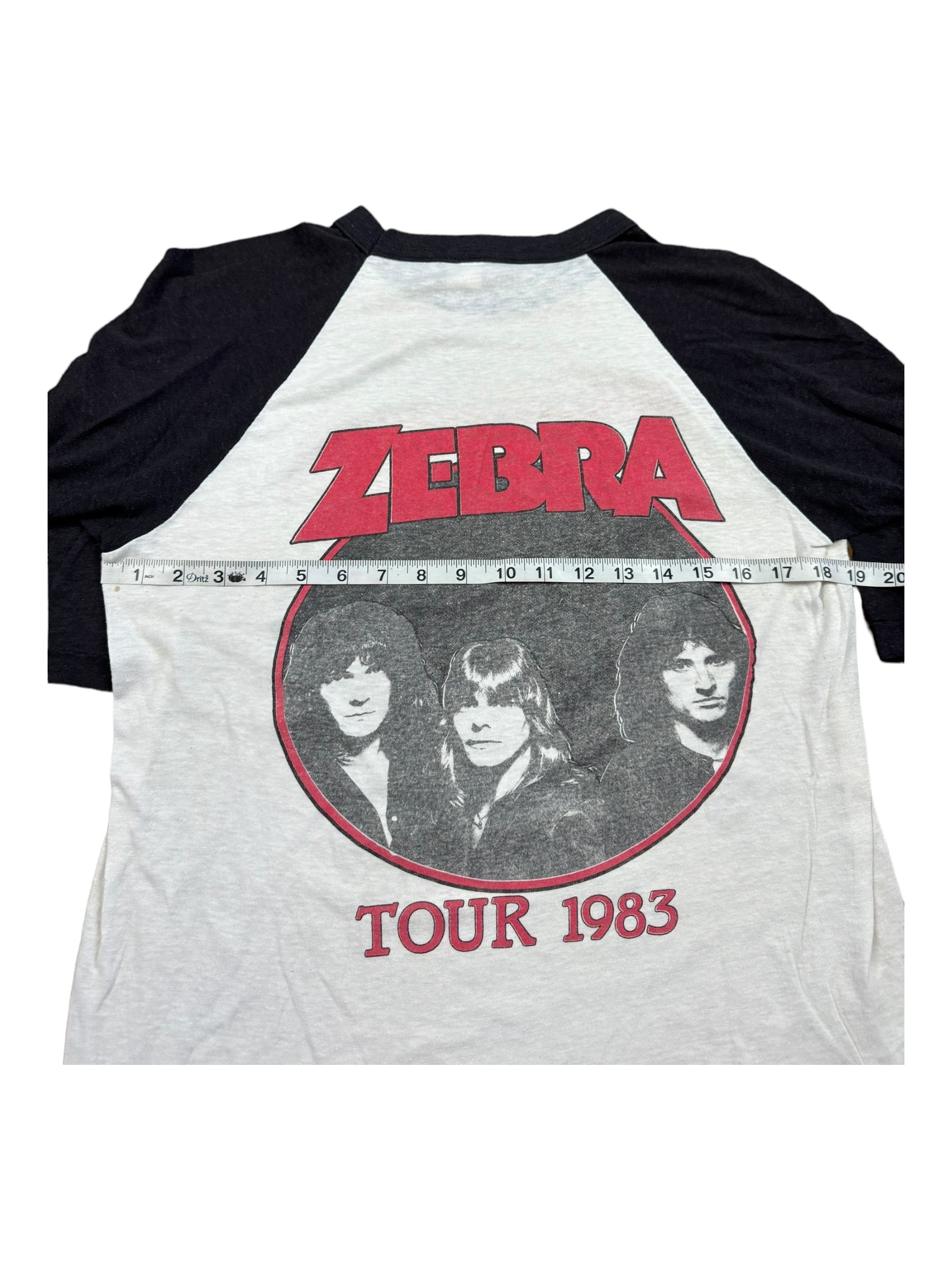 80s Zebra “Tour 1983” Baseball Jersey M/L