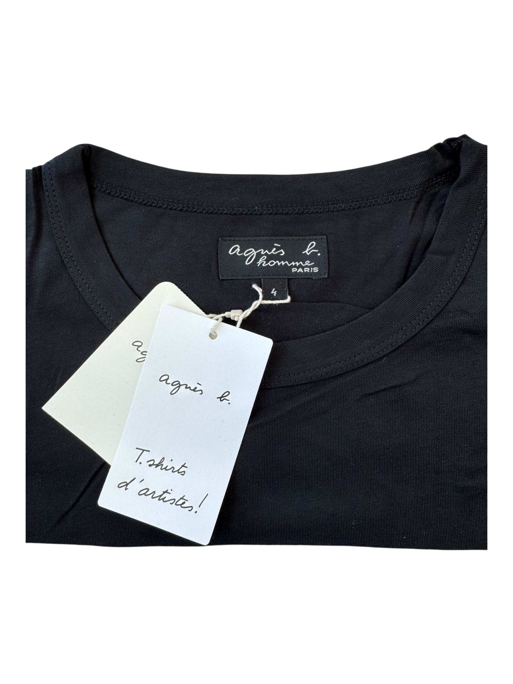 Futura x Agnes B Black Painting T-shirt w/ Dustbag Size XL