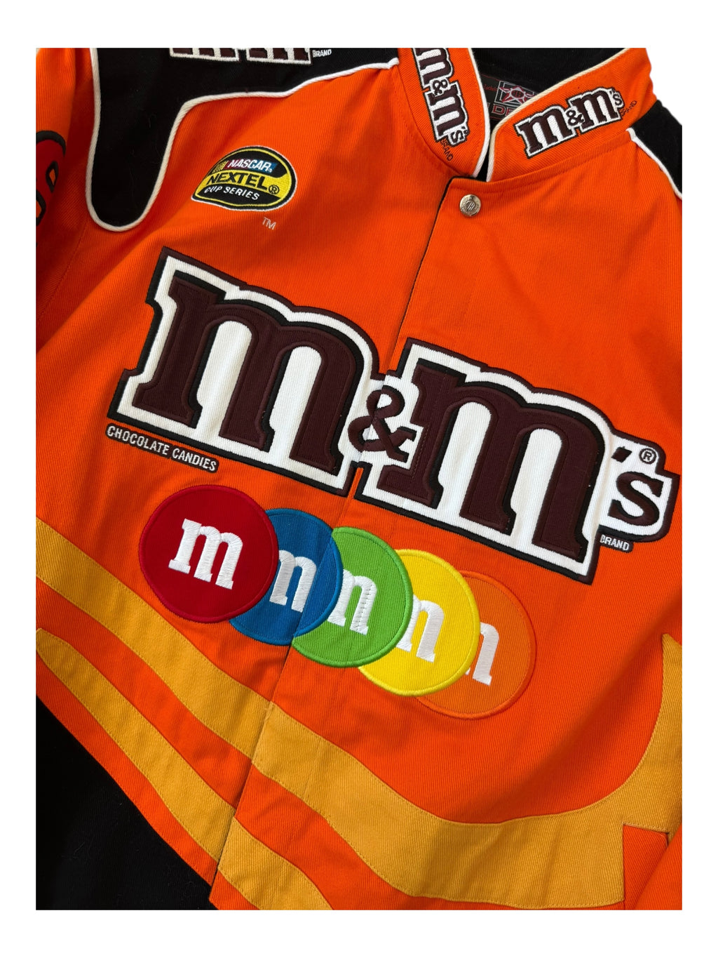 Jeff Hamilton 00s Orange  JH Designs M&M's Racing Team Jacket Size XL