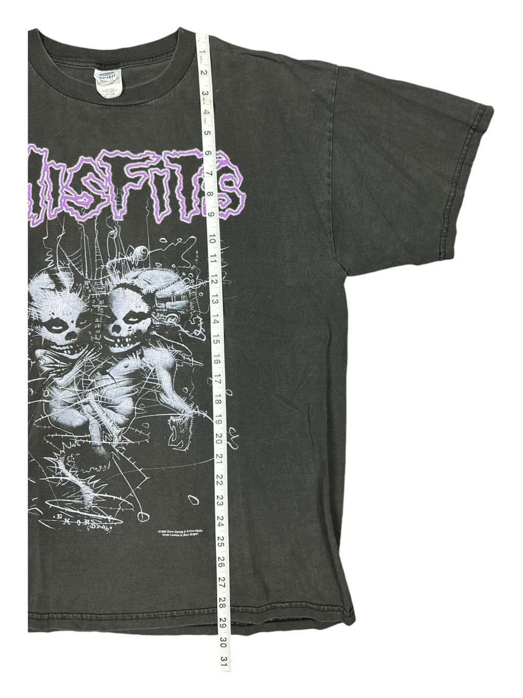 Misfits 1999 T-Shirt Violent World Mens XL Danzig Blue Grape