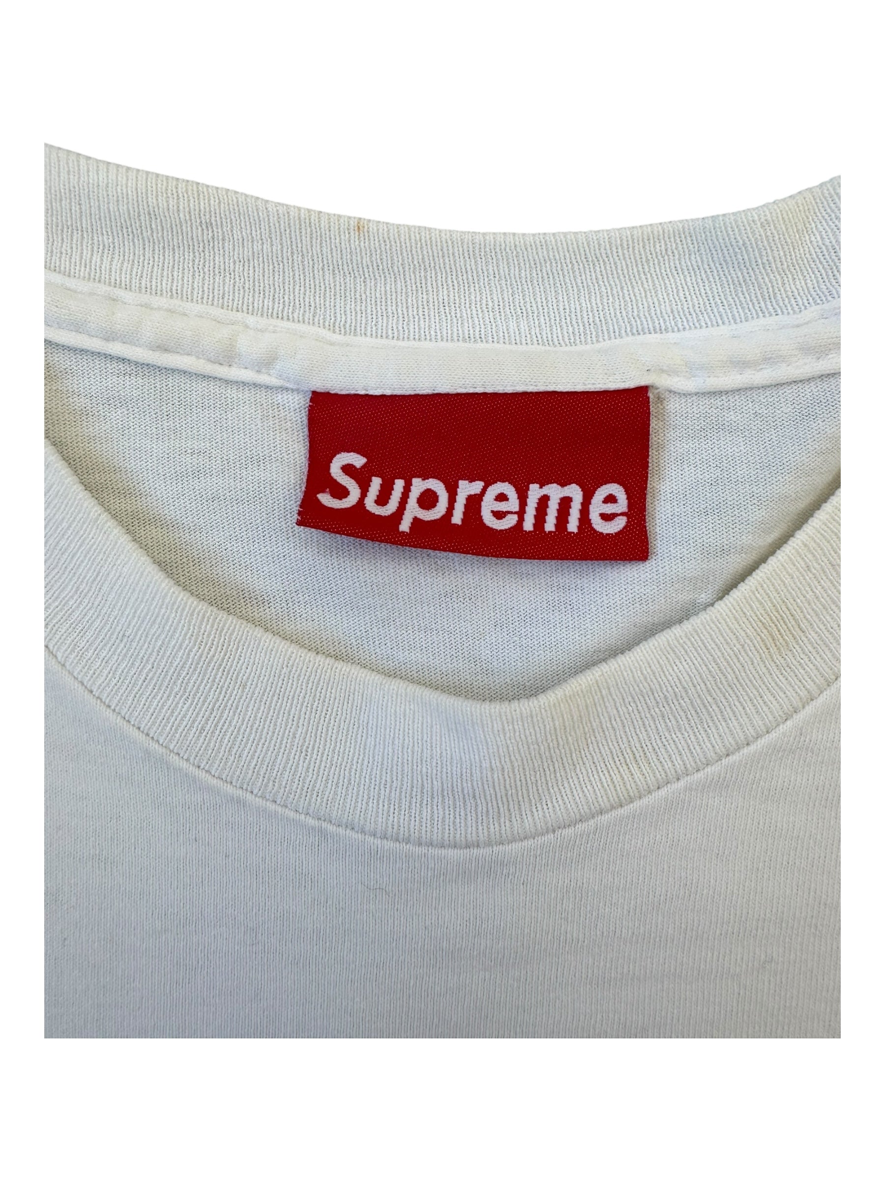 Supreme 90s Shop Logo New York White T-Shirt Size Medium
