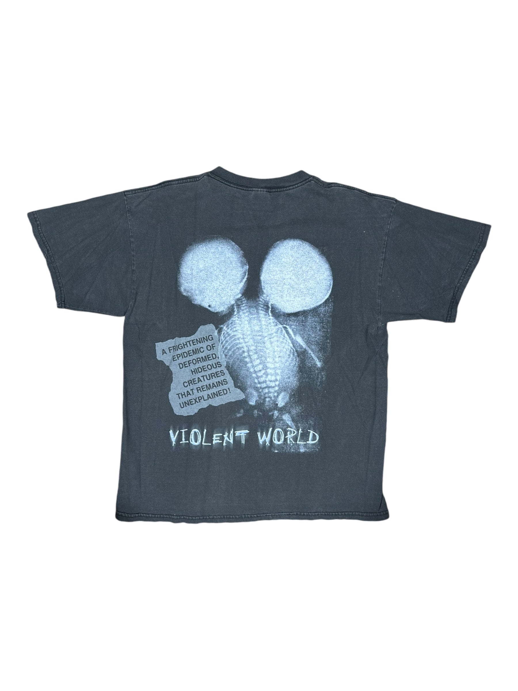 Misfits 1999 T-Shirt Violent World Mens XL Danzig Blue Grape