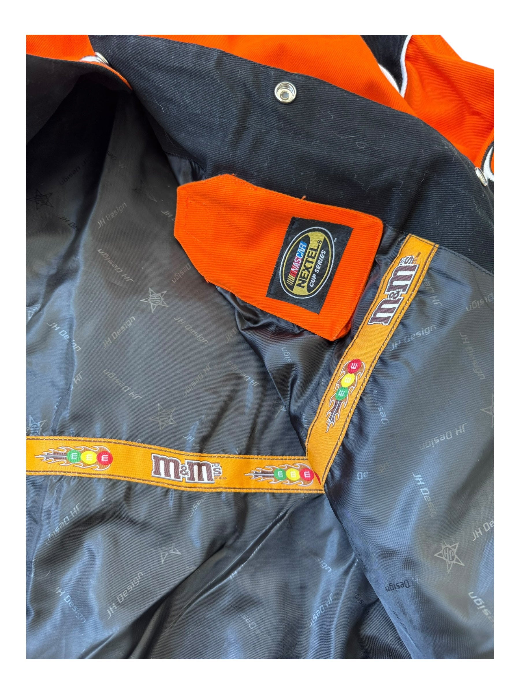 Jeff Hamilton 00s Orange  JH Designs M&M's Racing Team Jacket Size XL