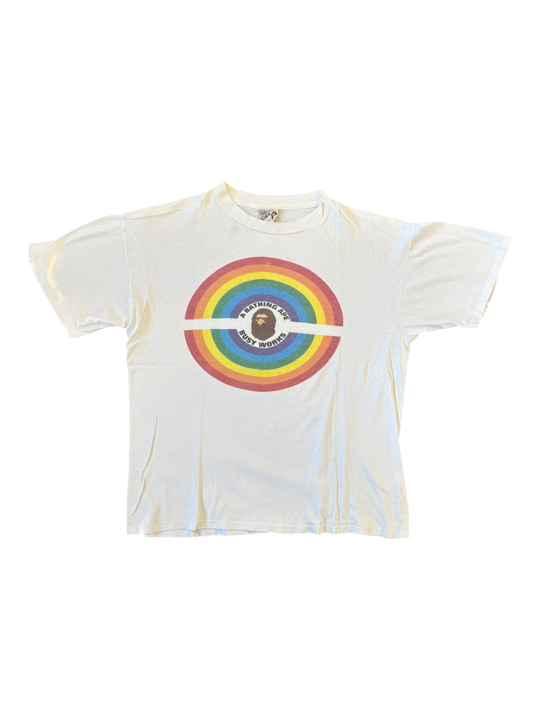 Bape 90s Rainbow Circle Oneita Size Large