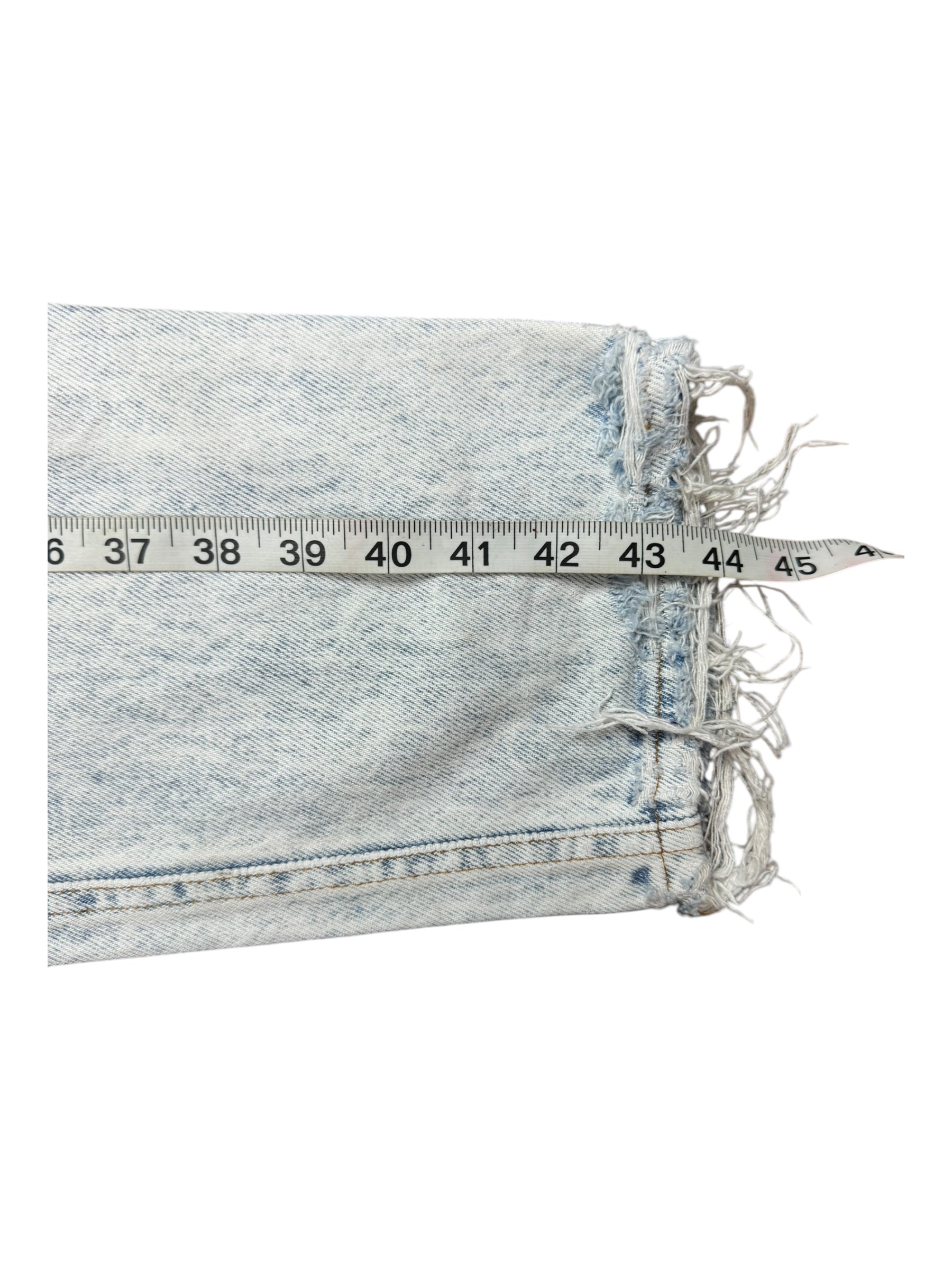 Levi's Shredded Silvertab Acid Washed Jeans Mens Size 32x34 Baggy Made in USA