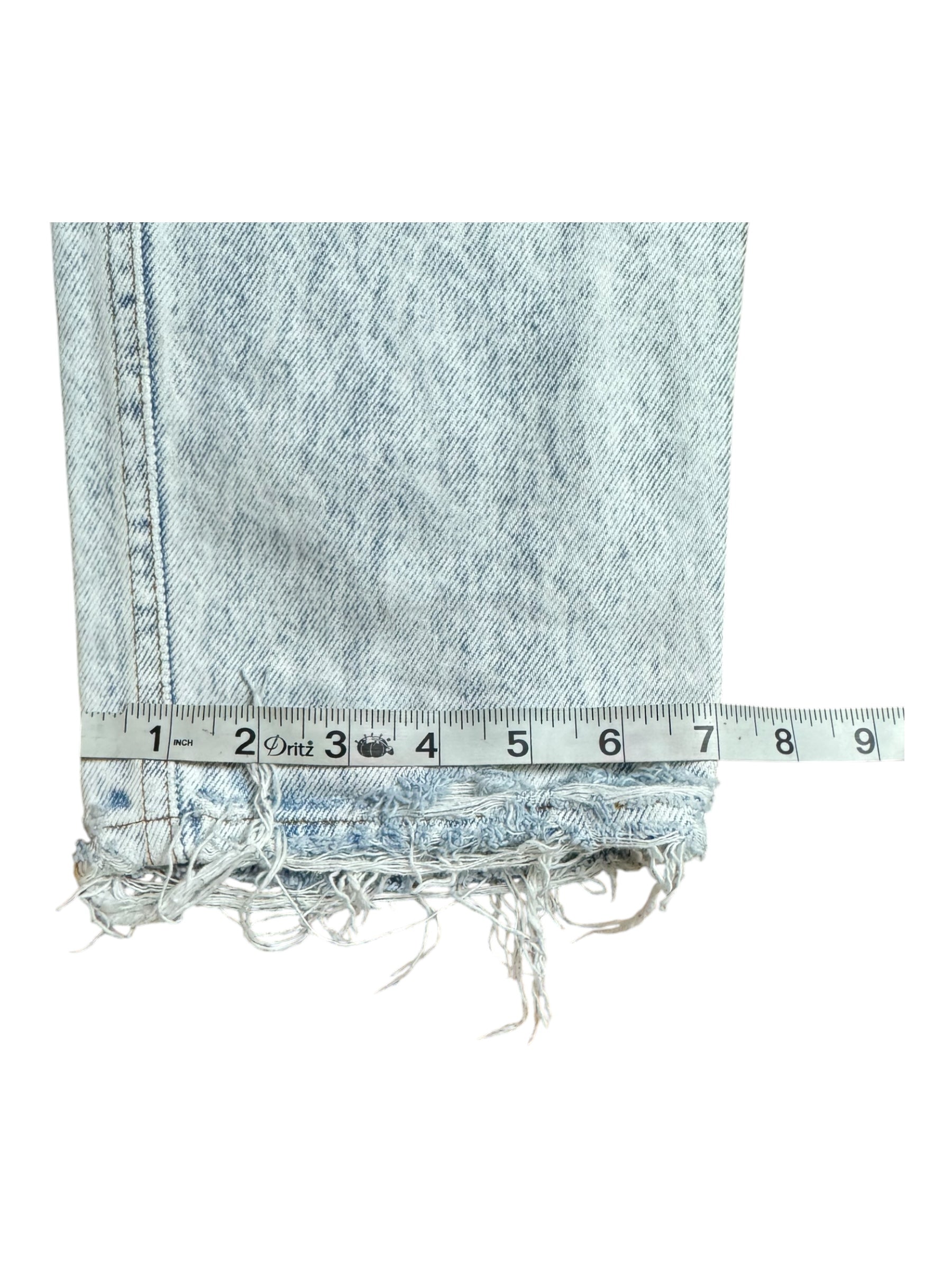 Levi's Shredded Silvertab Acid Washed Jeans Mens Size 32x34 Baggy Made in USA