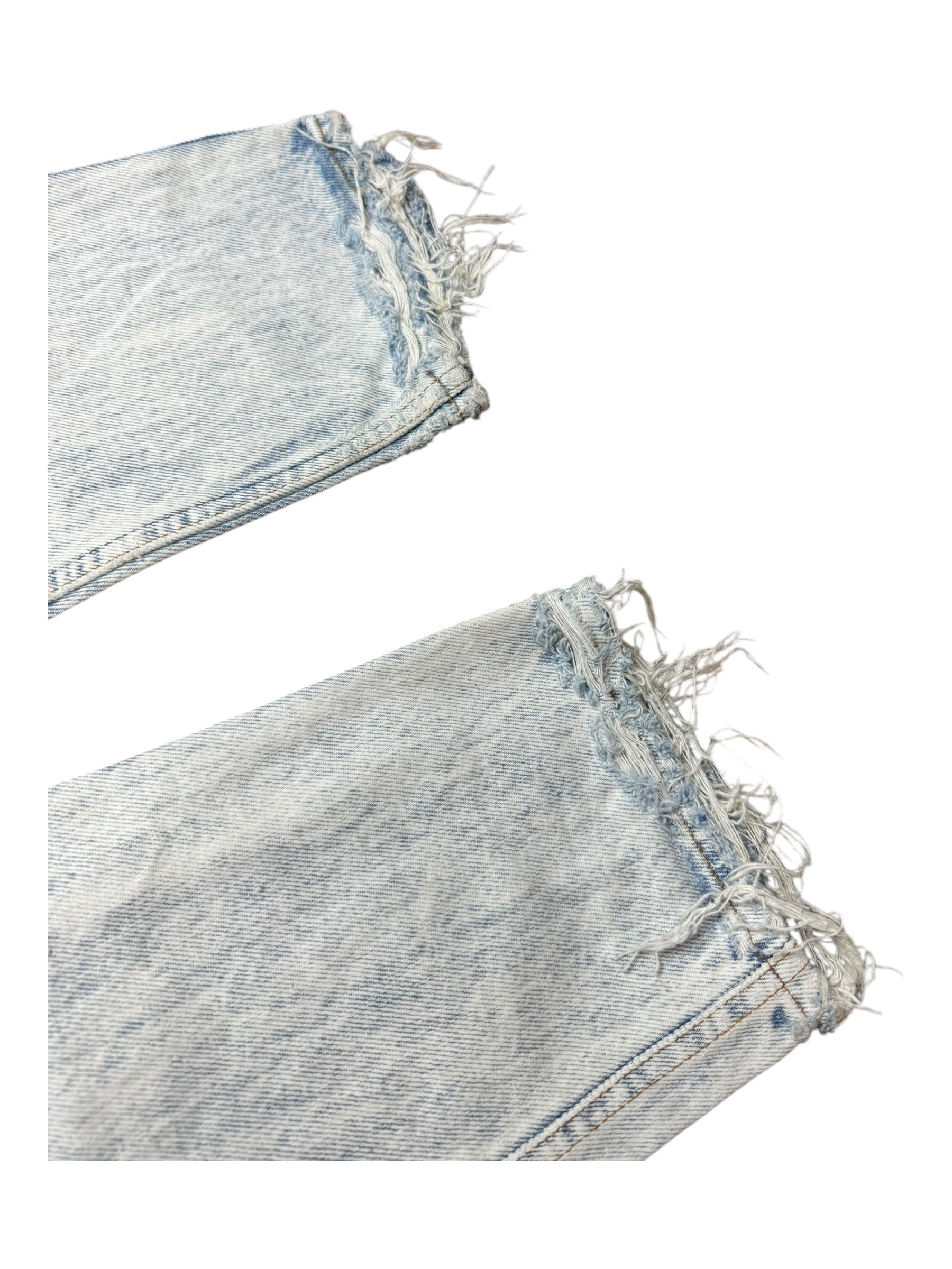 Levi's Shredded Silvertab Acid Washed Jeans Mens Size 32x34 Baggy Made in USA