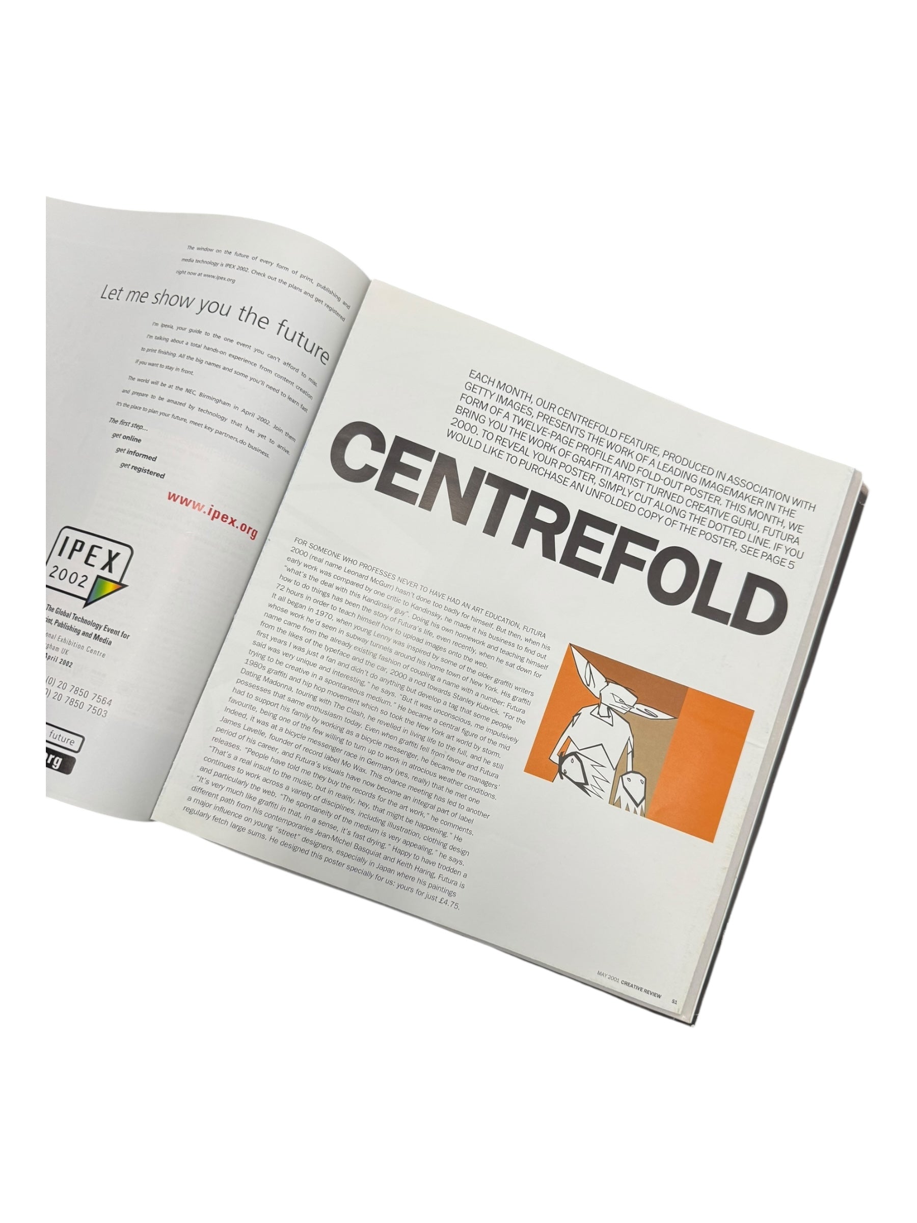 Creative Review Magazine 2001 May Futura Centrefold