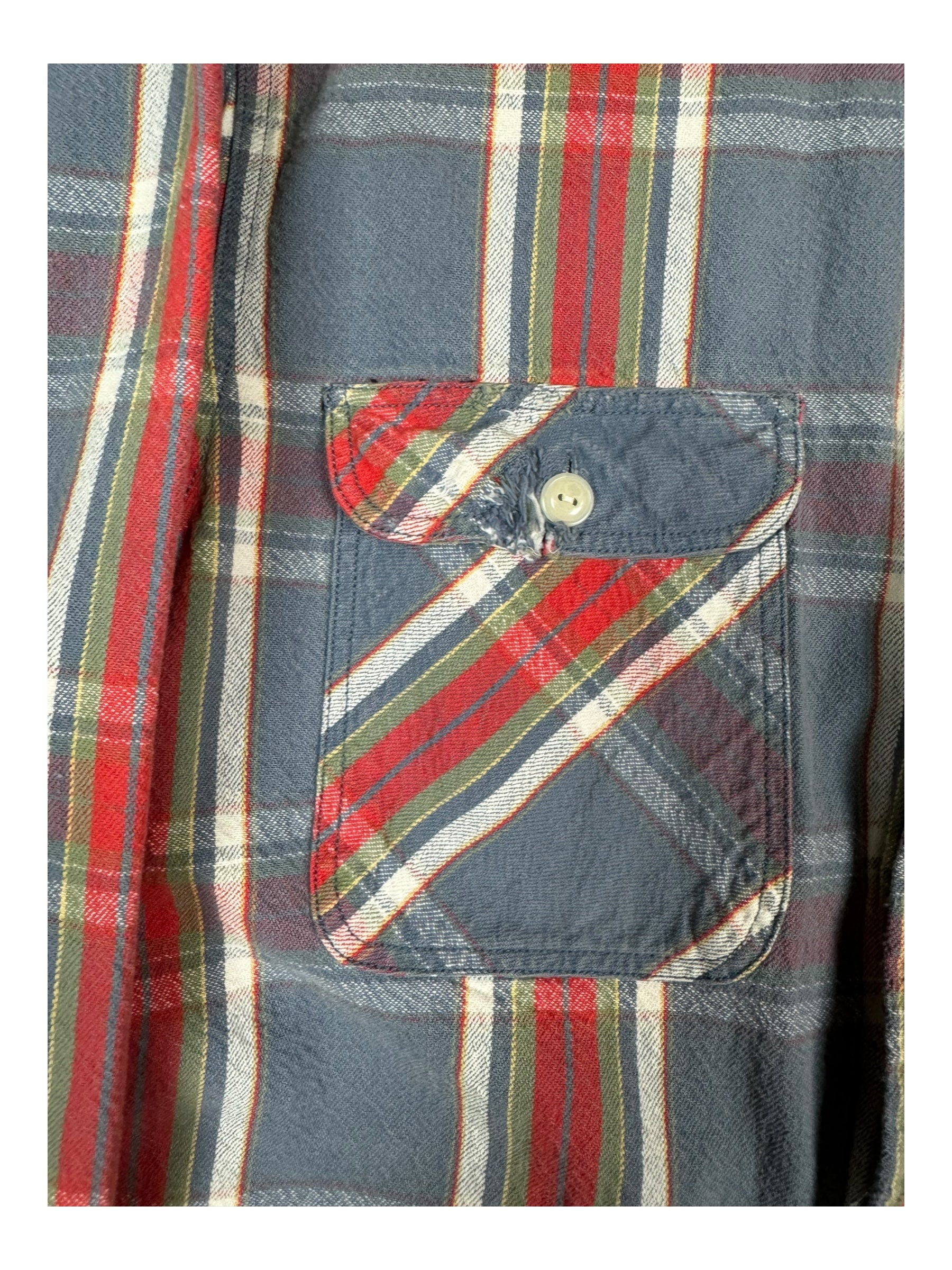 Polo Ralph Lauren 90s Flannel Nicely Distressed Size Medium / Large