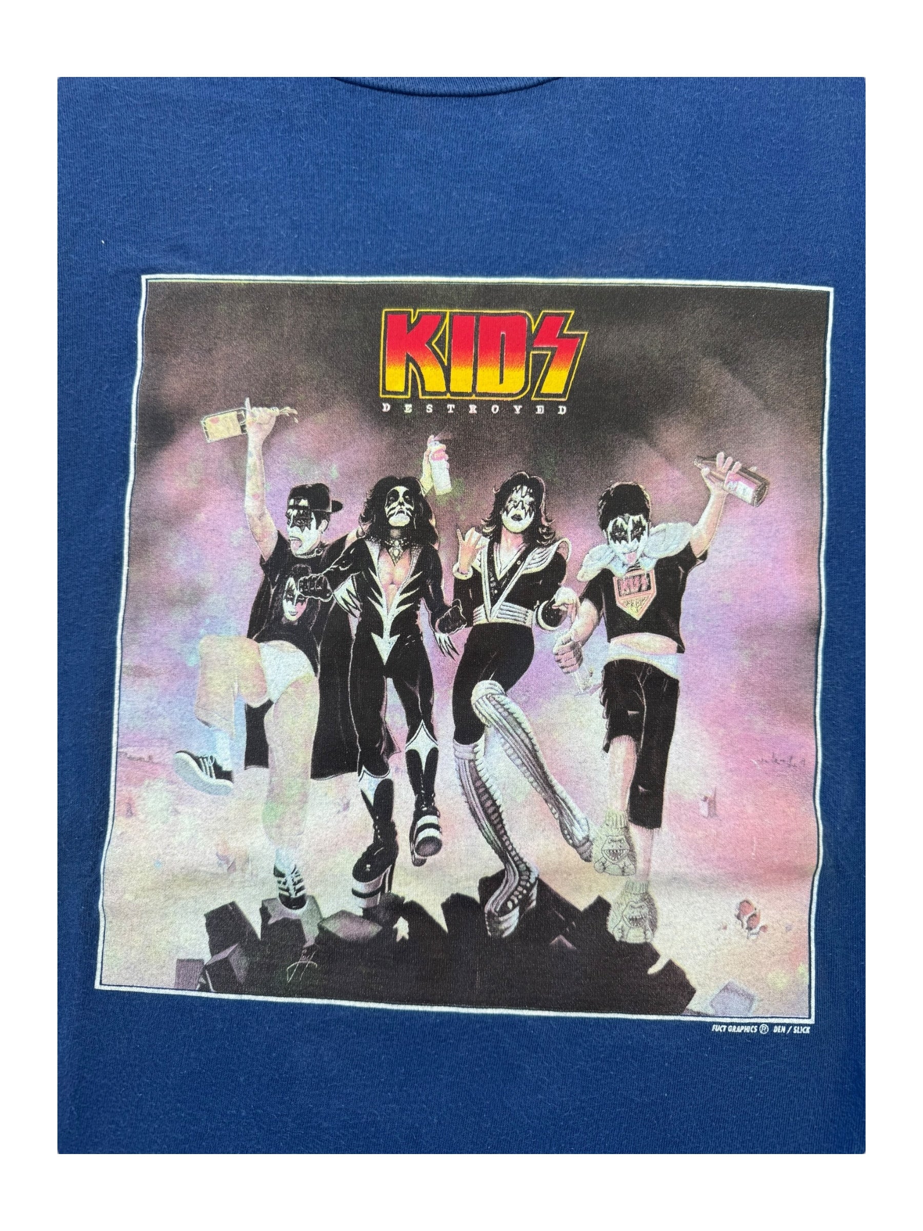 Fuct 90s Blue Fuct Kids Kiss Rip Size Large