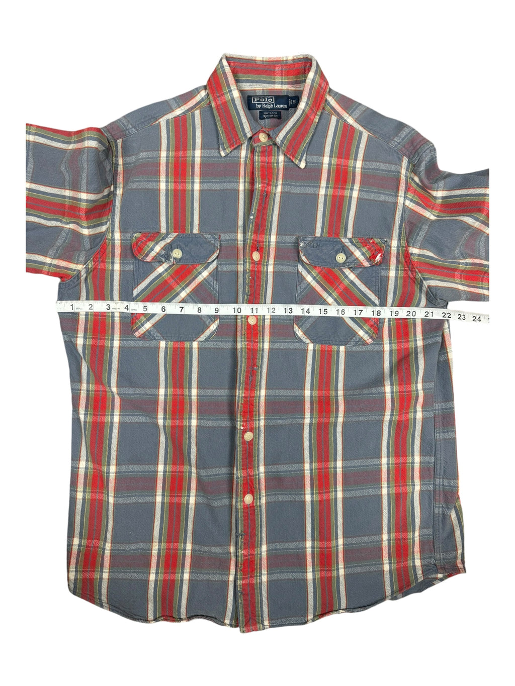 Polo Ralph Lauren 90s Flannel Nicely Distressed Size Medium / Large
