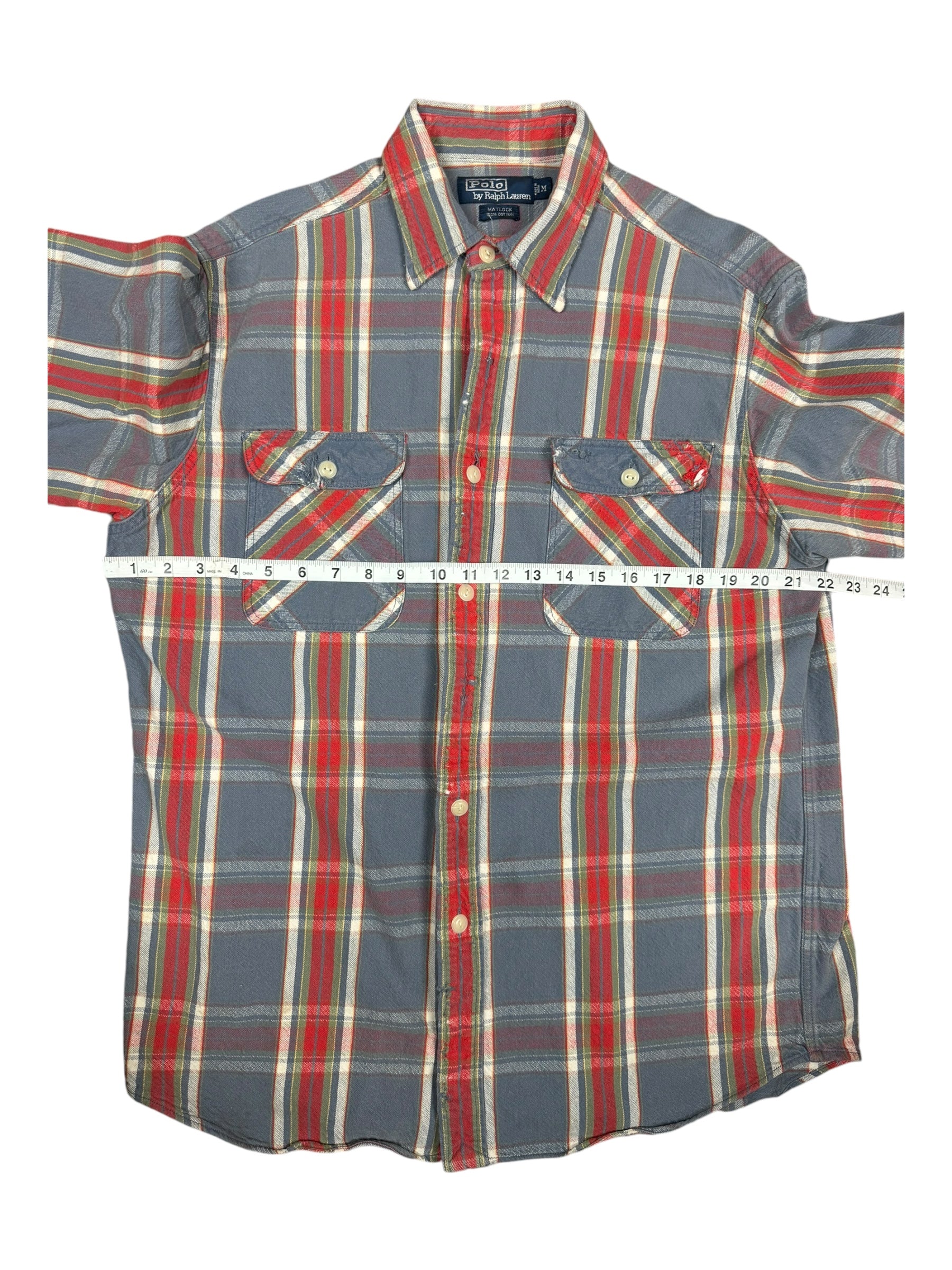 Polo Ralph Lauren 90s Flannel Nicely Distressed Size Medium / Large