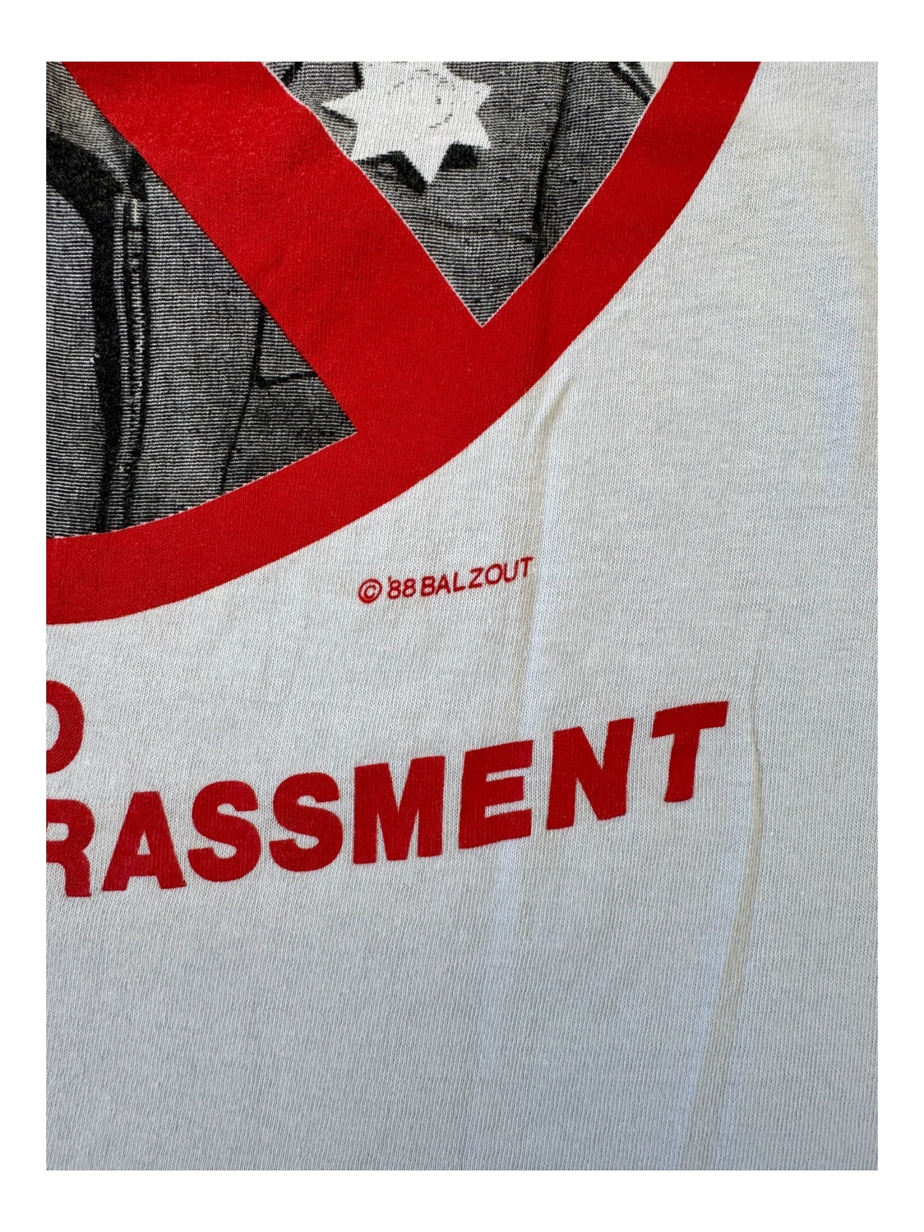 Balzout 80s Just say No to Skate Harassment Size Medium
