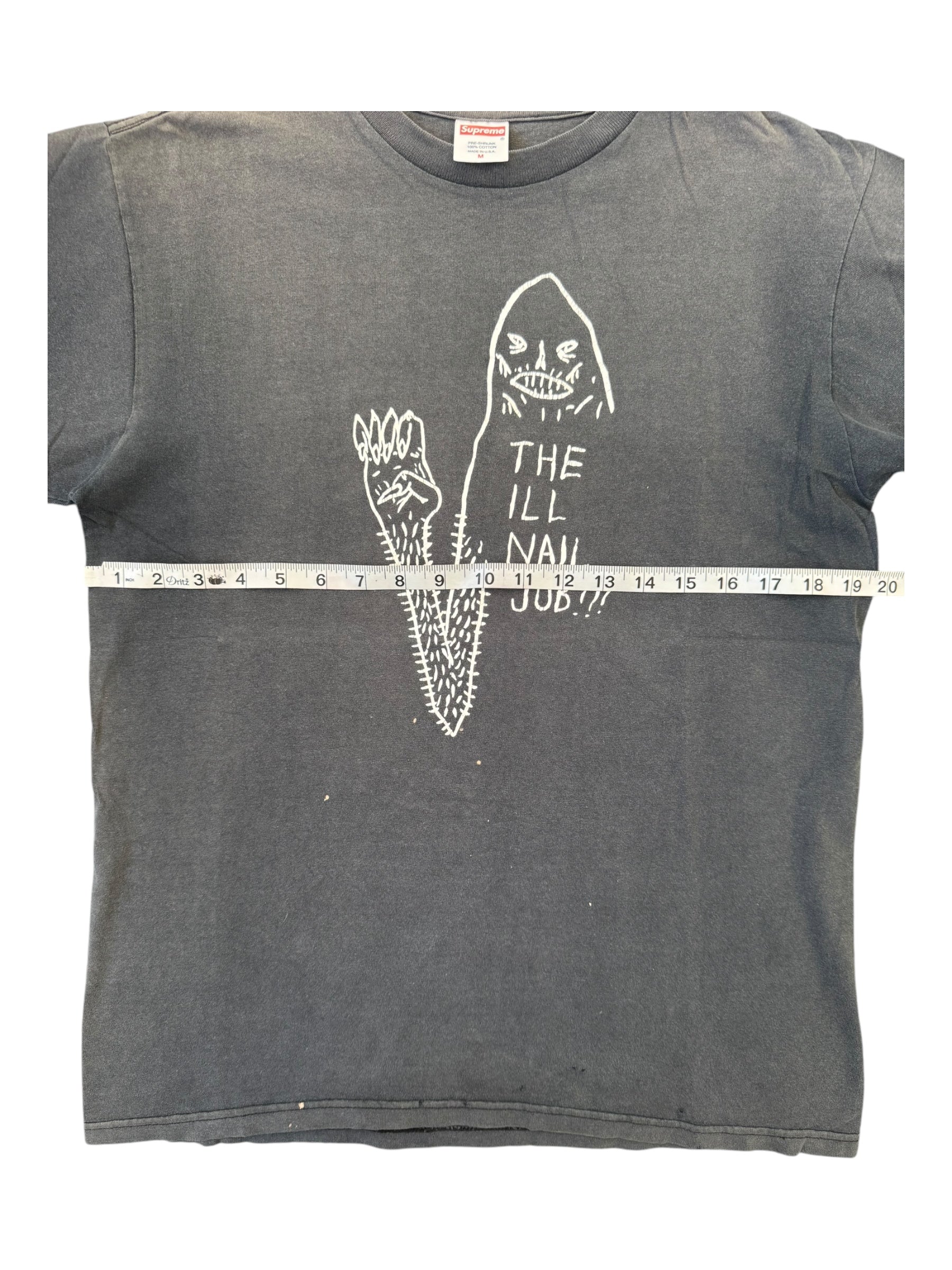 Supreme SS03 Neckface The Ill Nail Job Black T-Shirt Size Medium