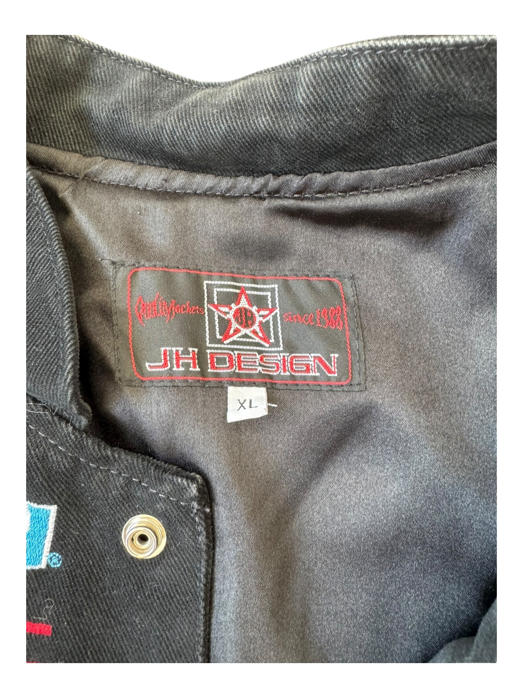 Jeff Hamilton 00s Black JH Designs #36 M&M's Racing Team Jacket Size XL