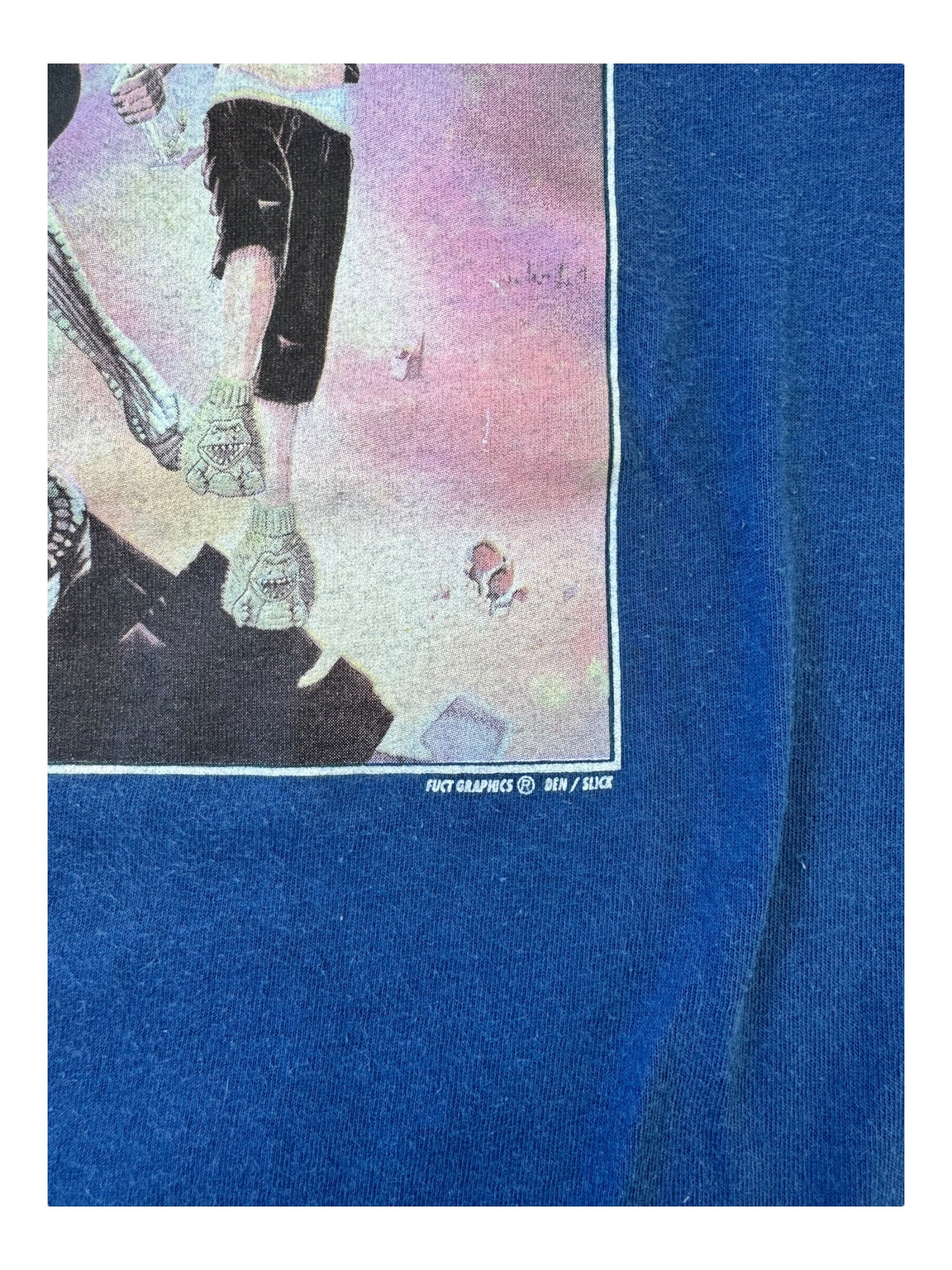 Fuct 90s Blue Fuct Kids Kiss Rip Size Large