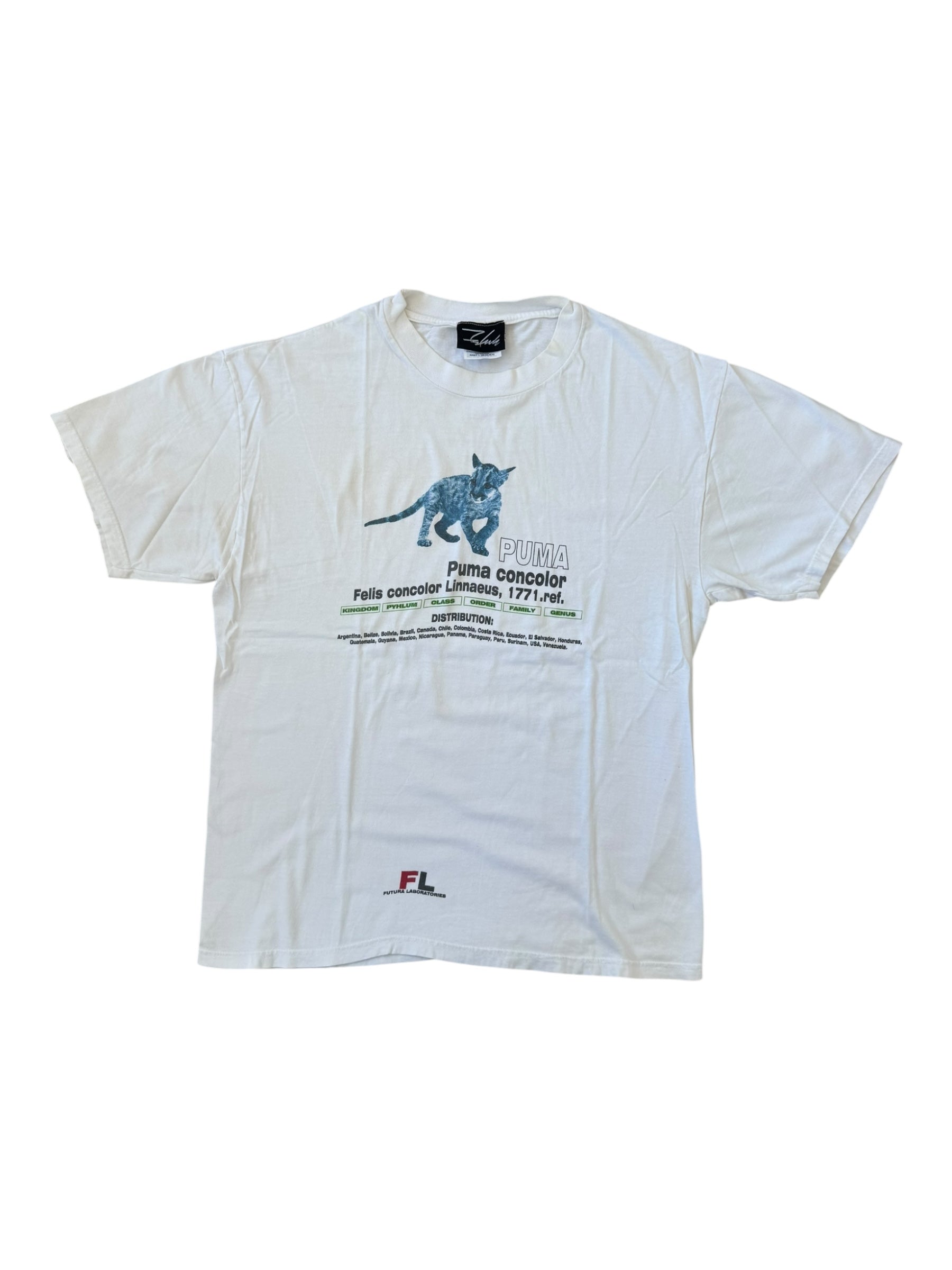 Futura 90s White Puma T-shirt Size Large