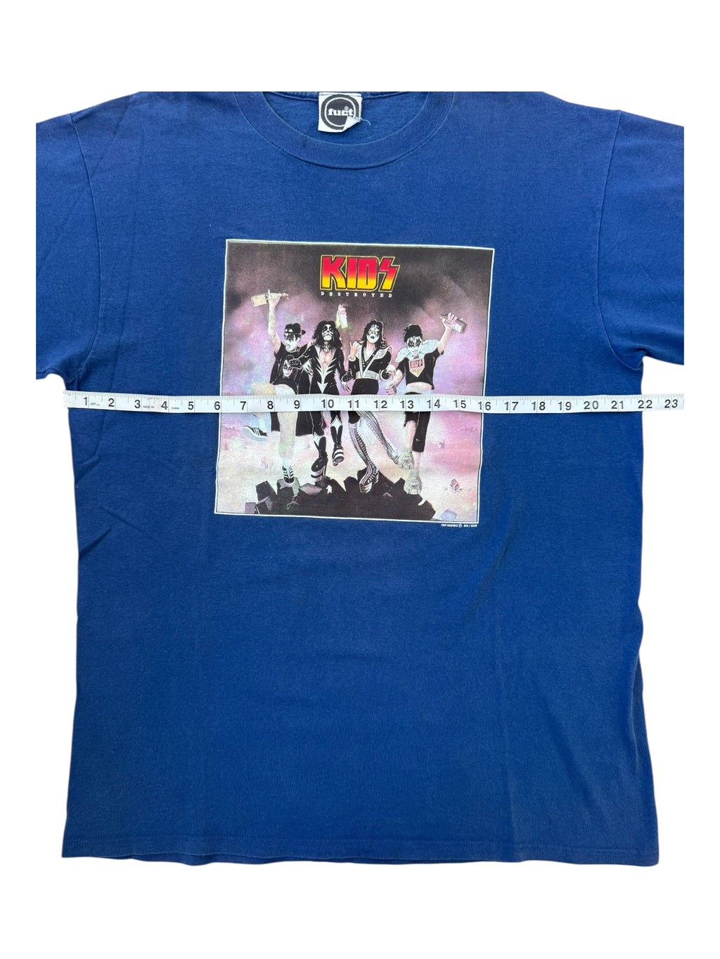 Fuct 90s Blue Fuct Kids Kiss Rip Size Large