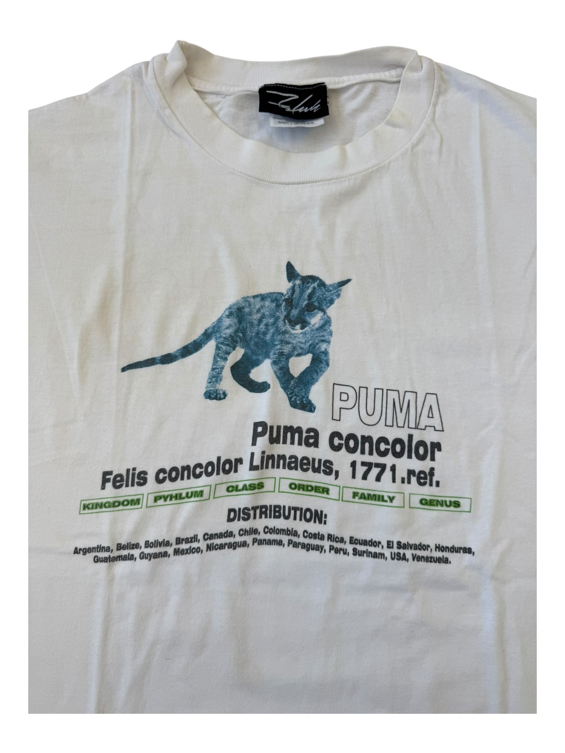 Futura 90s White Puma T-shirt Size Large