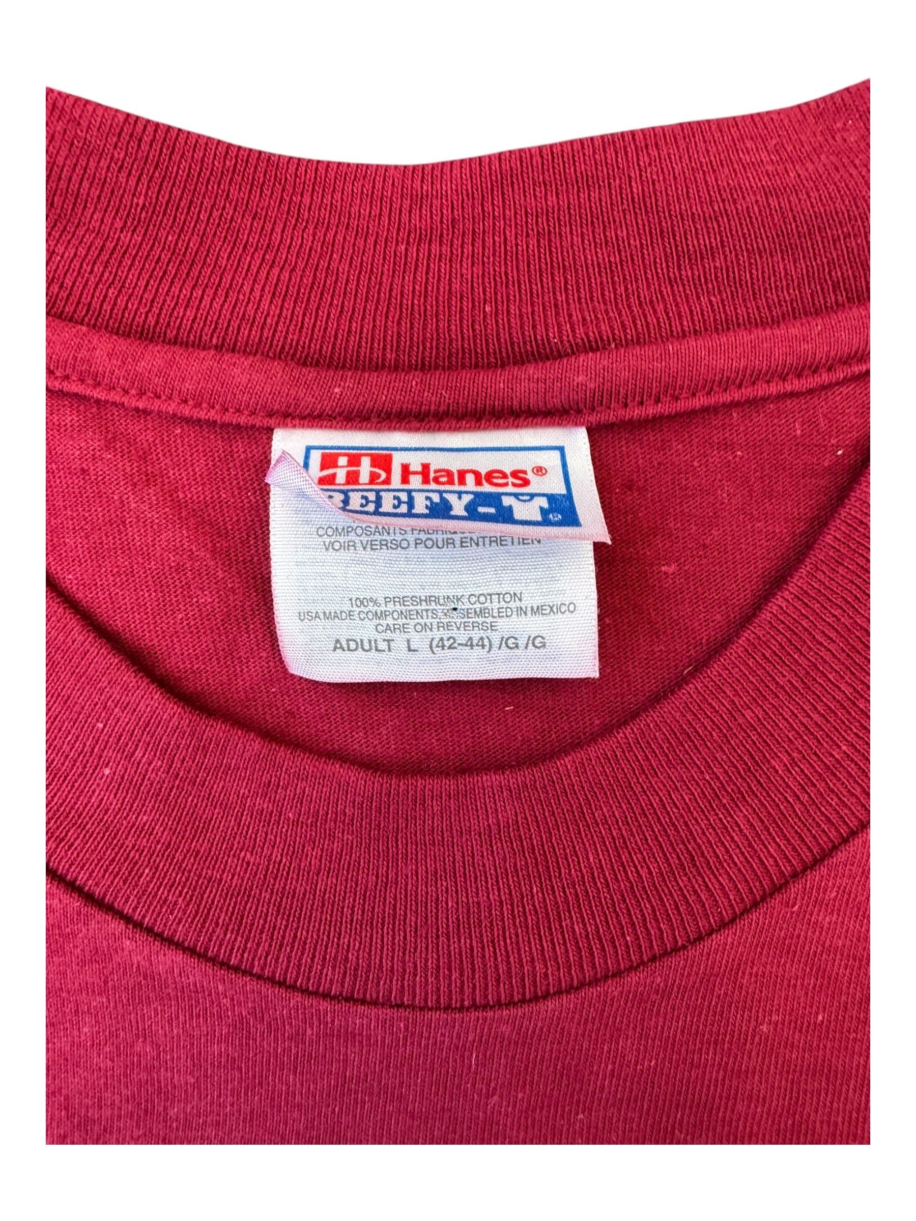 Thrasher 90s Red Roll Your Bones T-Shirt Hanes Beefy Size Large