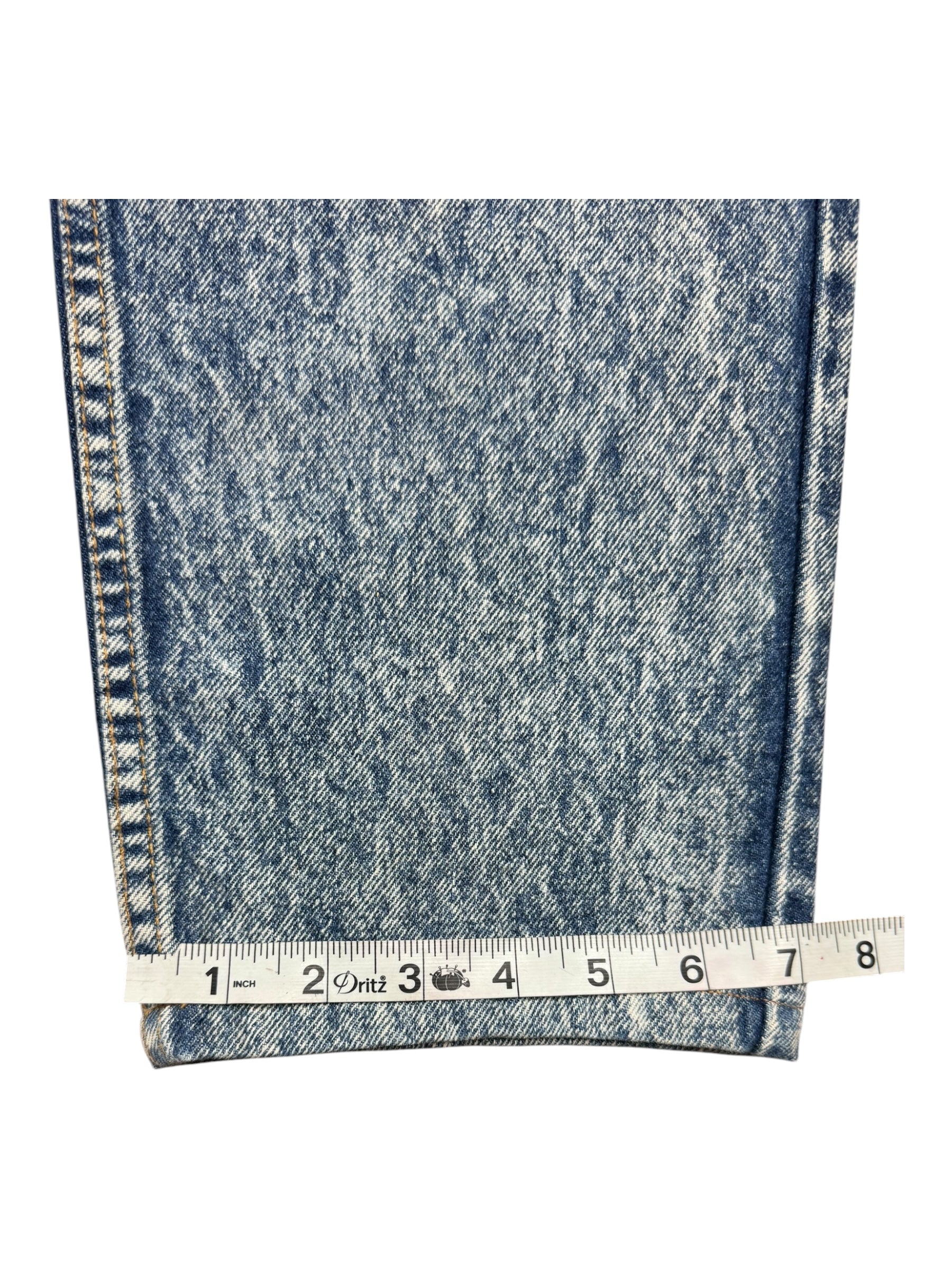 Levis 550 Jeans 33x34 Blank Orange Tab Tapered Acid Wash Denim USA Made