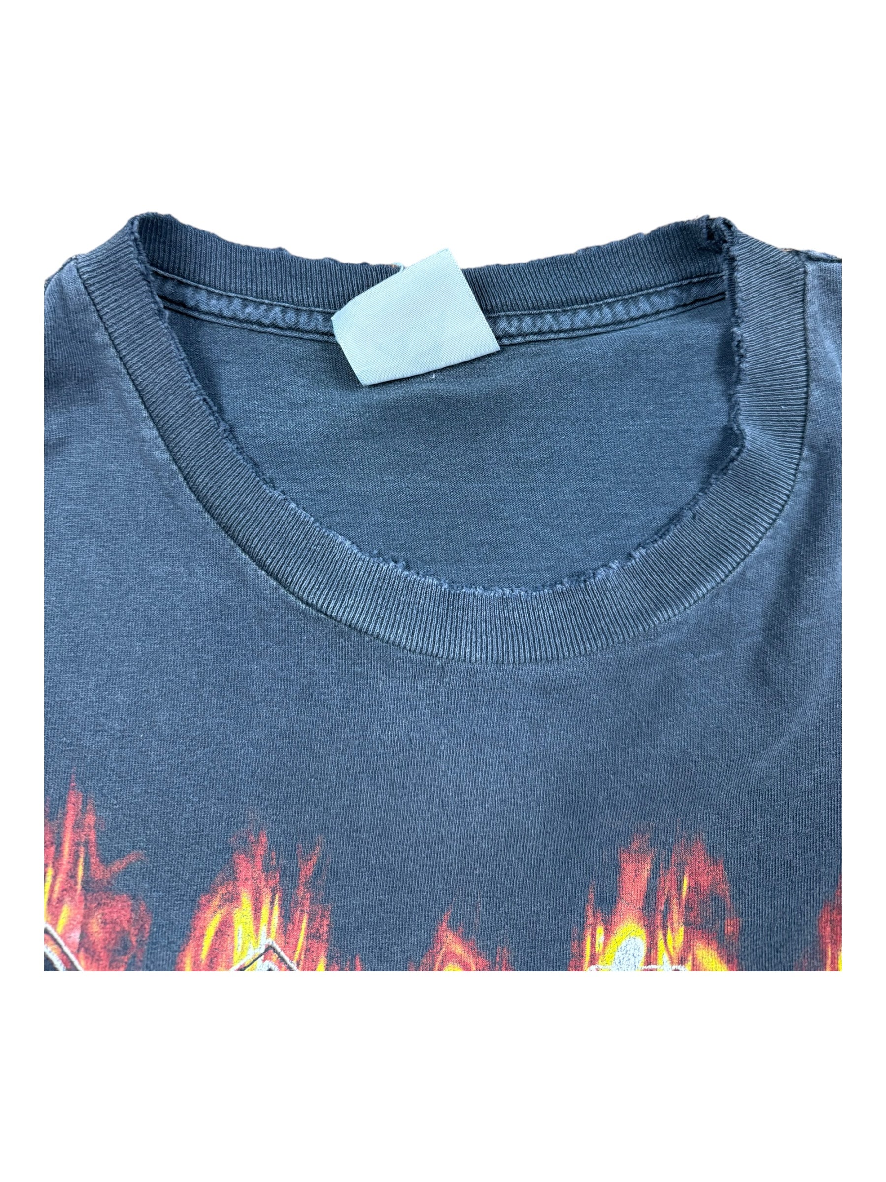 ACDC 00s For those About to Rock Trashed Cutoff Tank Size Medium