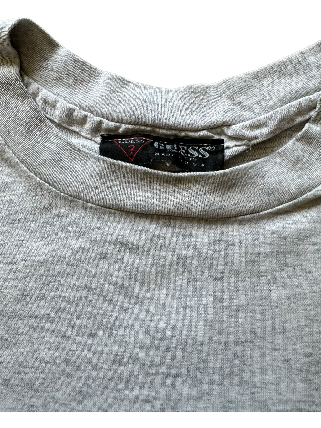 Guess Jeans 90’s Embroidered T-shirt Grey / Burgundy Size Large USA