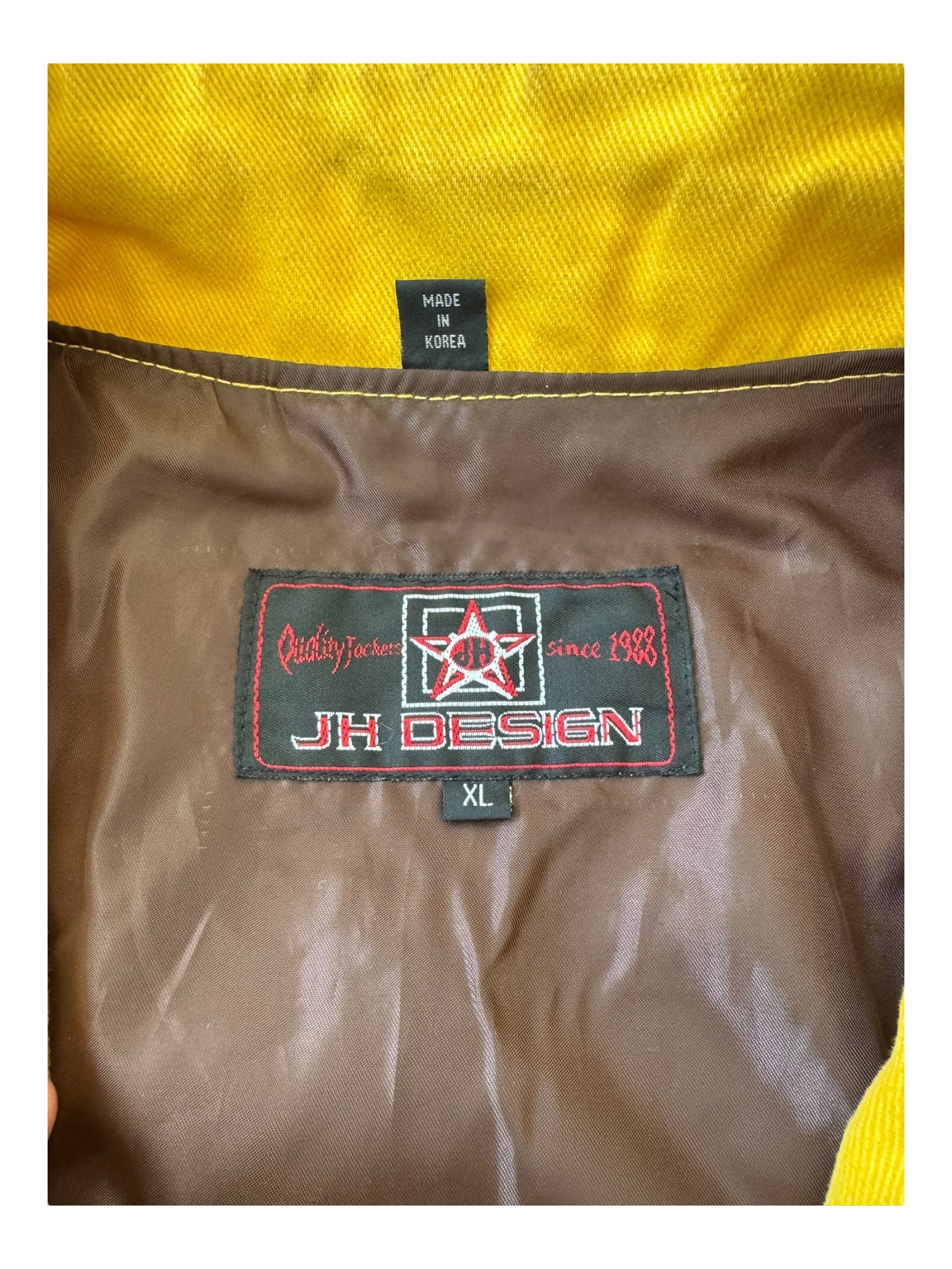 Jeff Hamilton 00s Yellow JH Designs #38 M&M's Racing Team Jacket Size XL