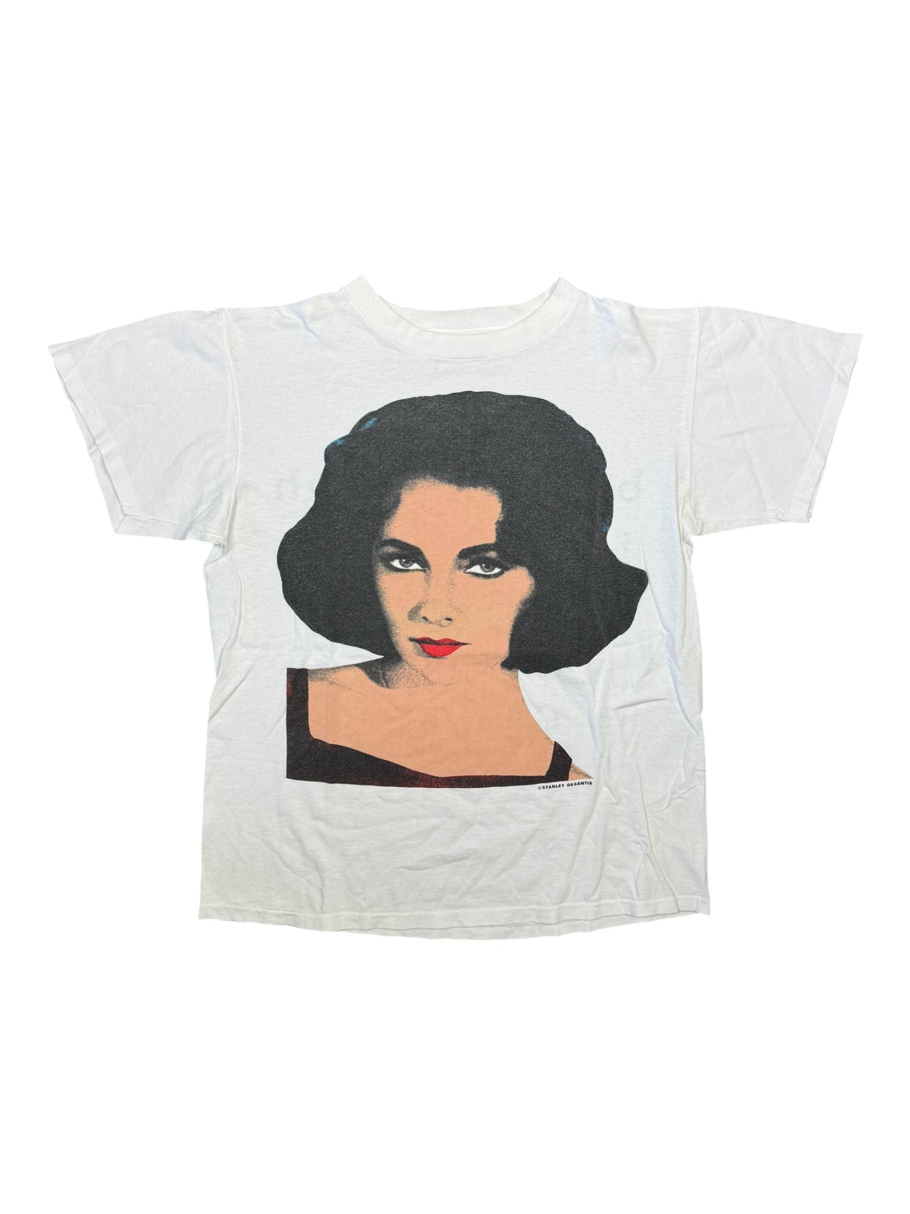 Stanley Desantis 90s Elizabeth Taylor Mother Courage White T-shirt Size Medium