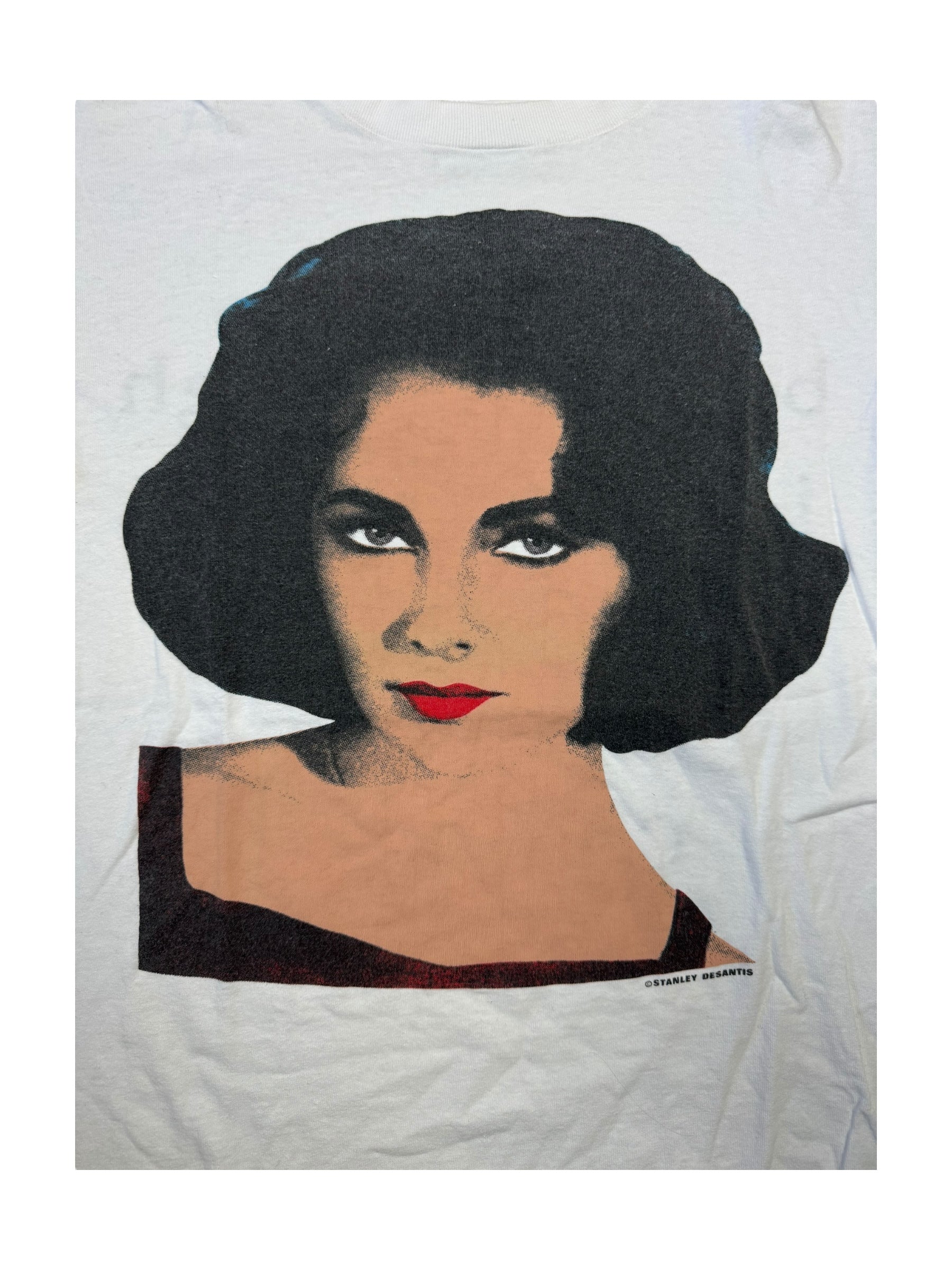 Stanley Desantis 90s Elizabeth Taylor Mother Courage White T-shirt Size Medium
