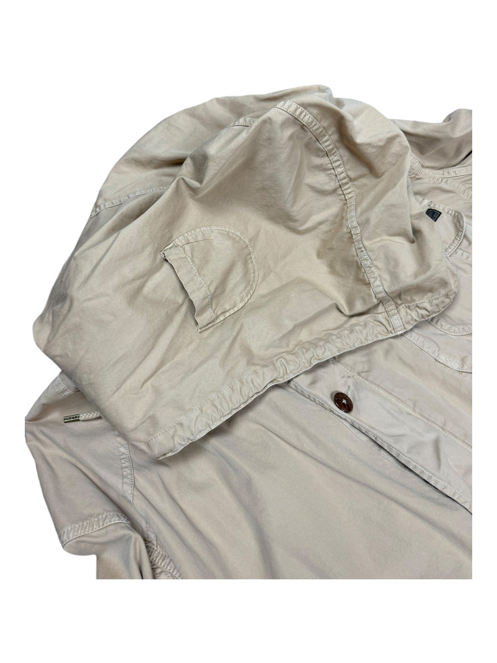 Polo Ralph Lauren 90s Khaki Utility Pocket Jacket Corduroy Collar Size XXL