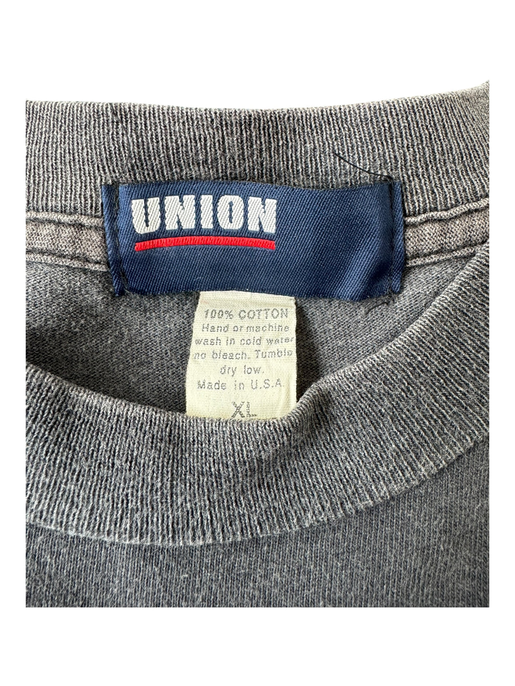 Union 90s Union Works Black Faded T-Shirt Size XL