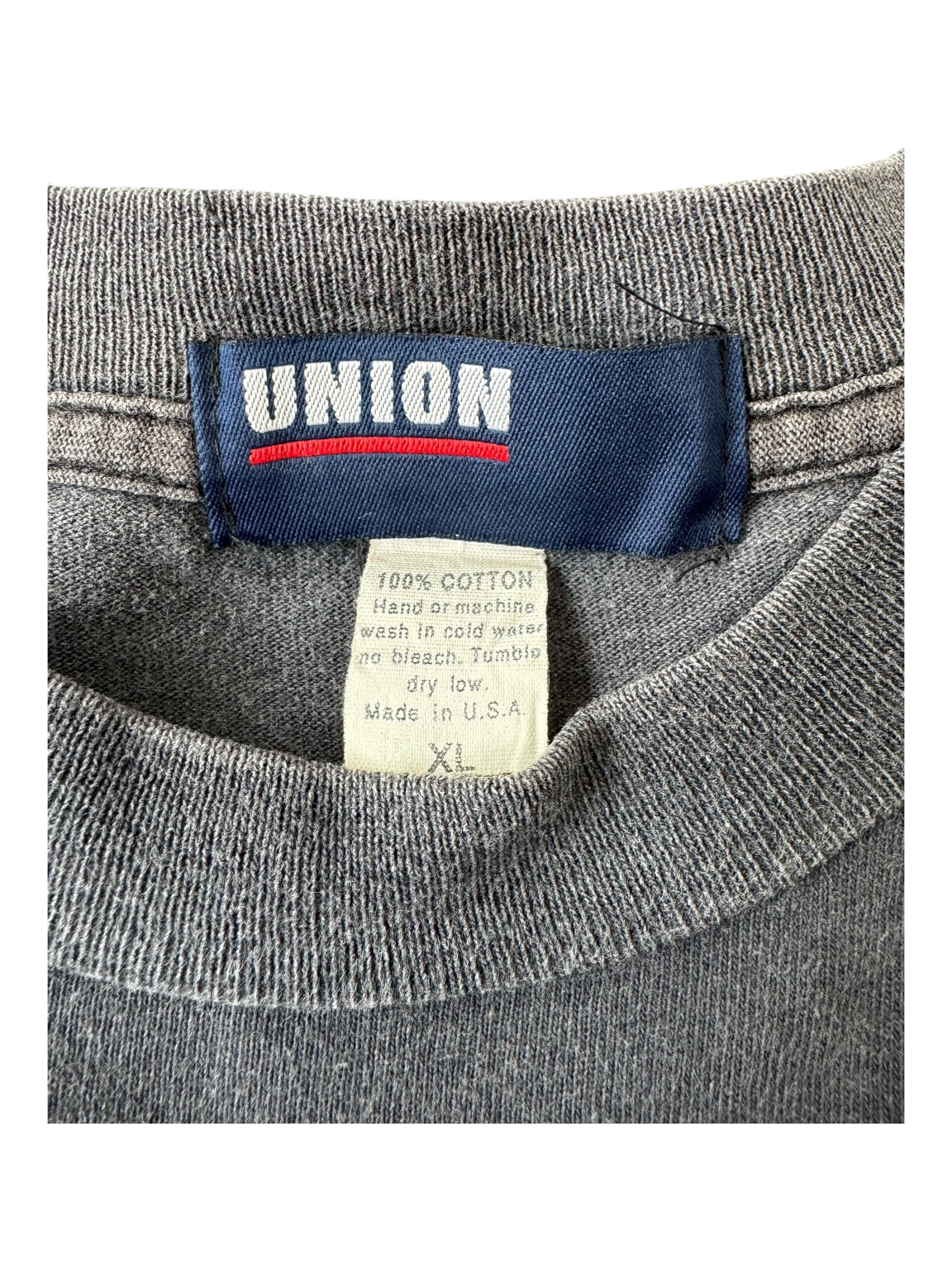 Union 90s Union Works Black Faded T-Shirt Size XL