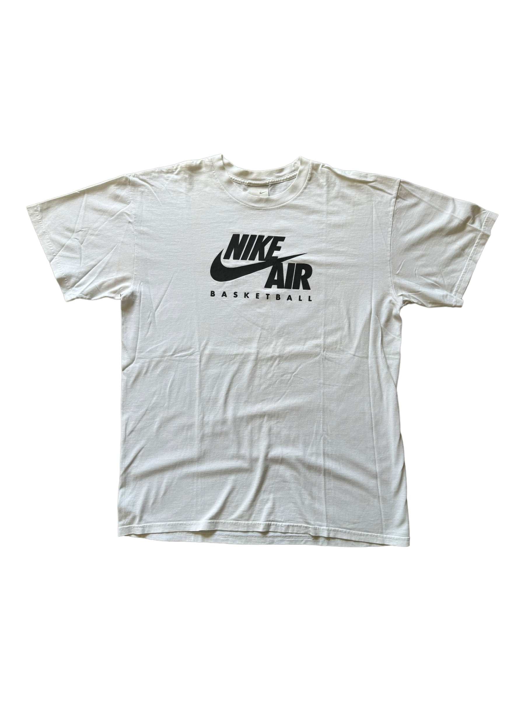 Nike 00s Air Basketball T-Shirt Mens X-Large White w/ Grey Nike Tag