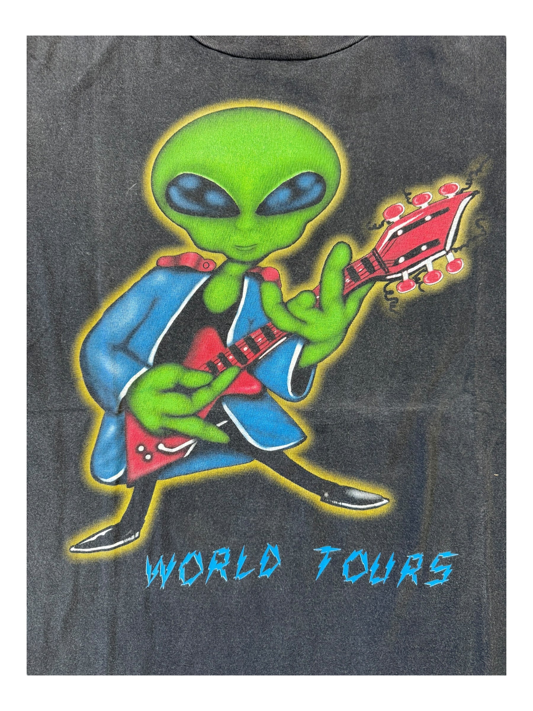 Aliens 90s World Tours Black T-Shirt Alien Workshop Tag Size XL