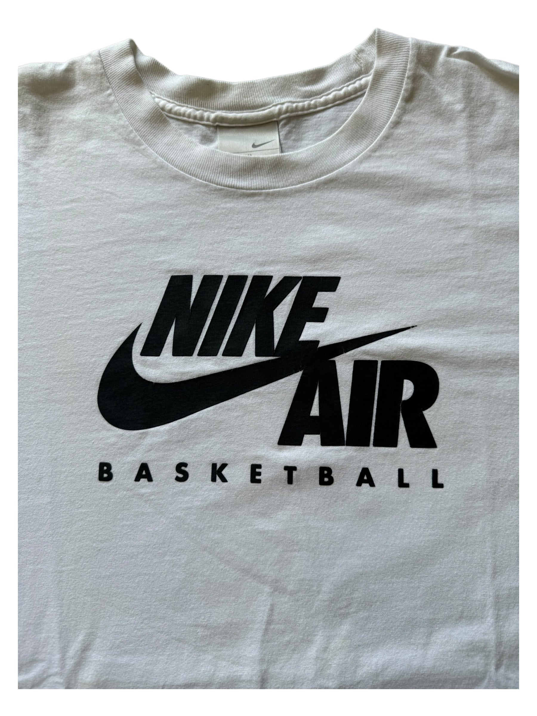 Nike 00s Air Basketball T-Shirt Mens X-Large White w/ Grey Nike Tag