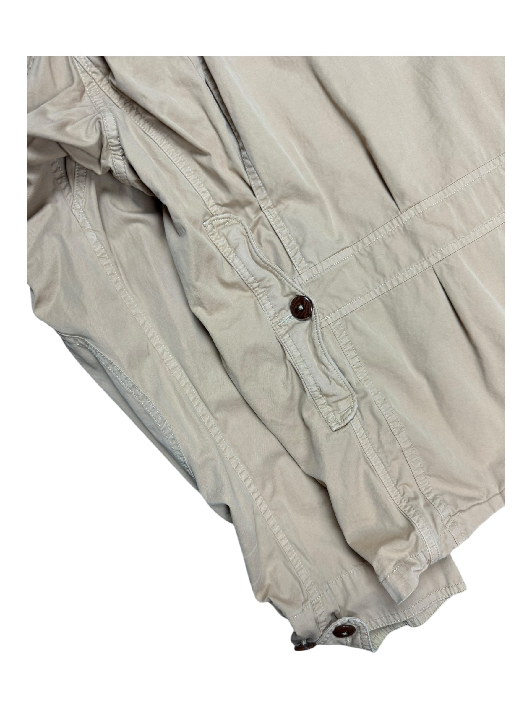 Polo Ralph Lauren 90s Khaki Utility Pocket Jacket Corduroy Collar Size XXL