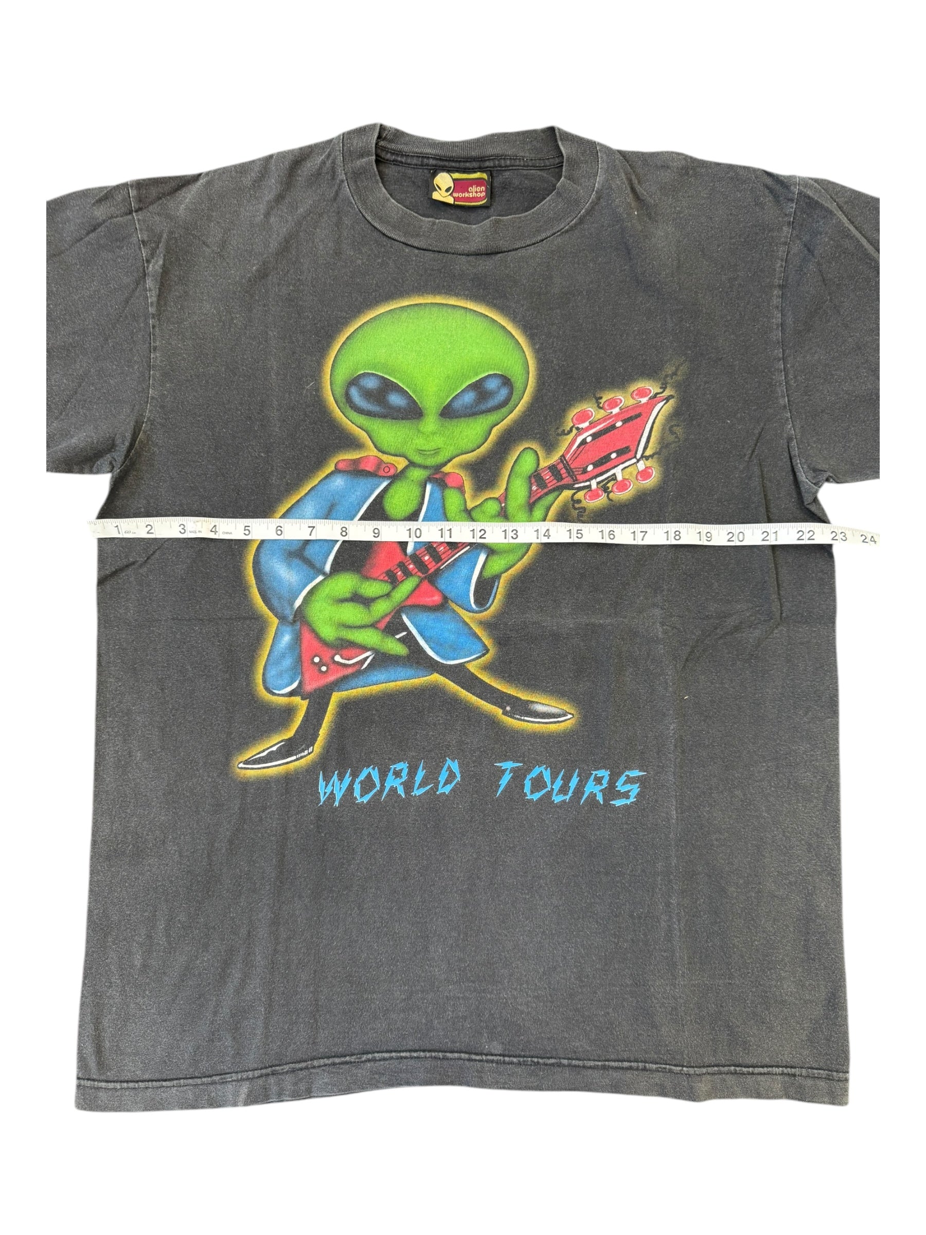 Aliens 90s World Tours Black T-Shirt Alien Workshop Tag Size XL