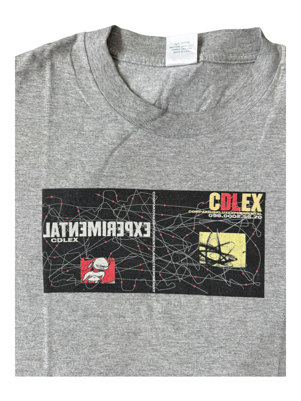 Union 90s Futura CDLEX Experimental Grey T-Shirt Size Large