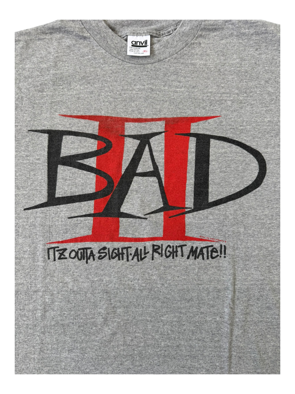 Big Audio Dynamite 90s B.A.D. II Grey T-Shirt Size XL