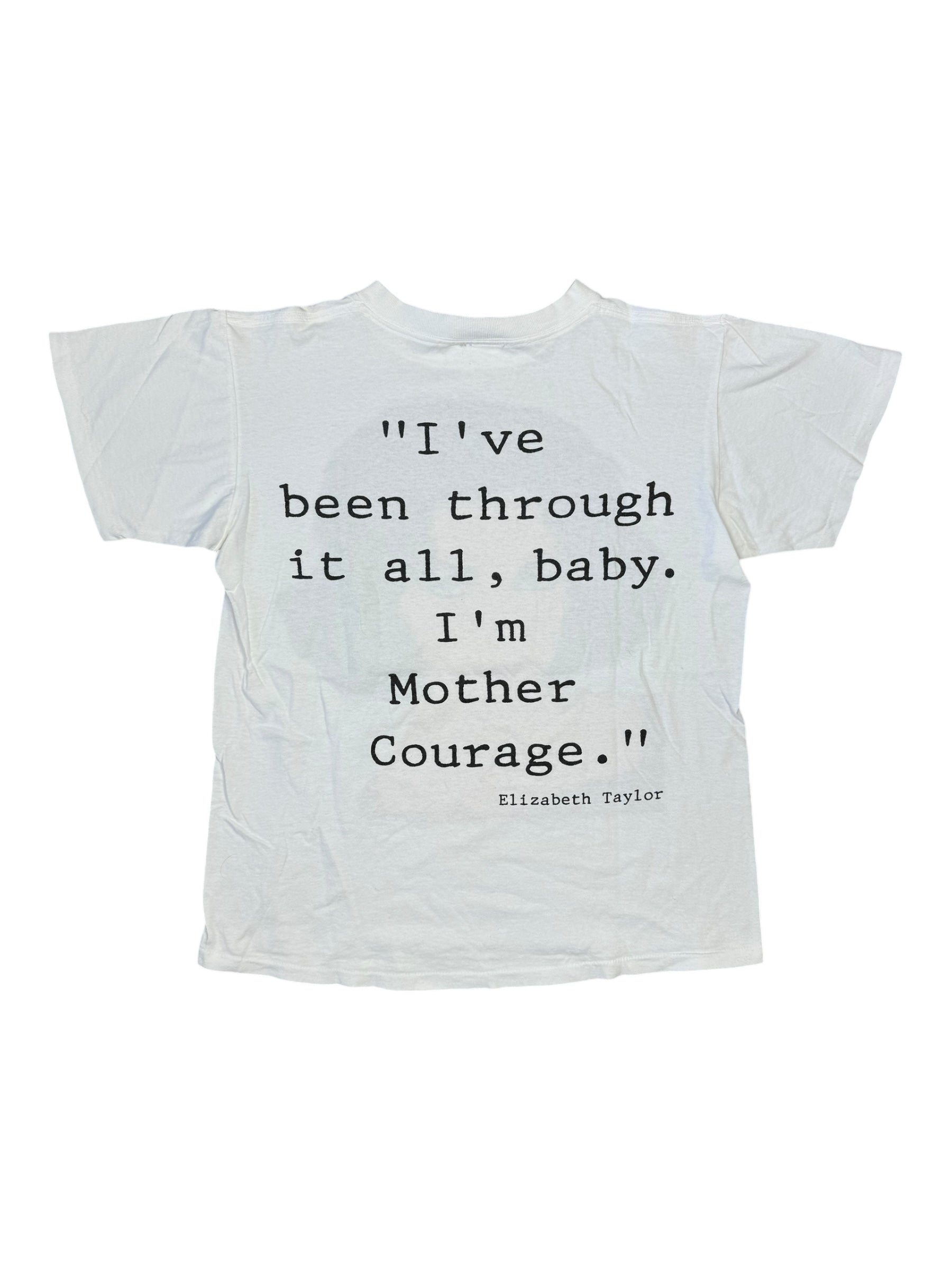 Stanley Desantis 90s Elizabeth Taylor Mother Courage White T-shirt Size Medium