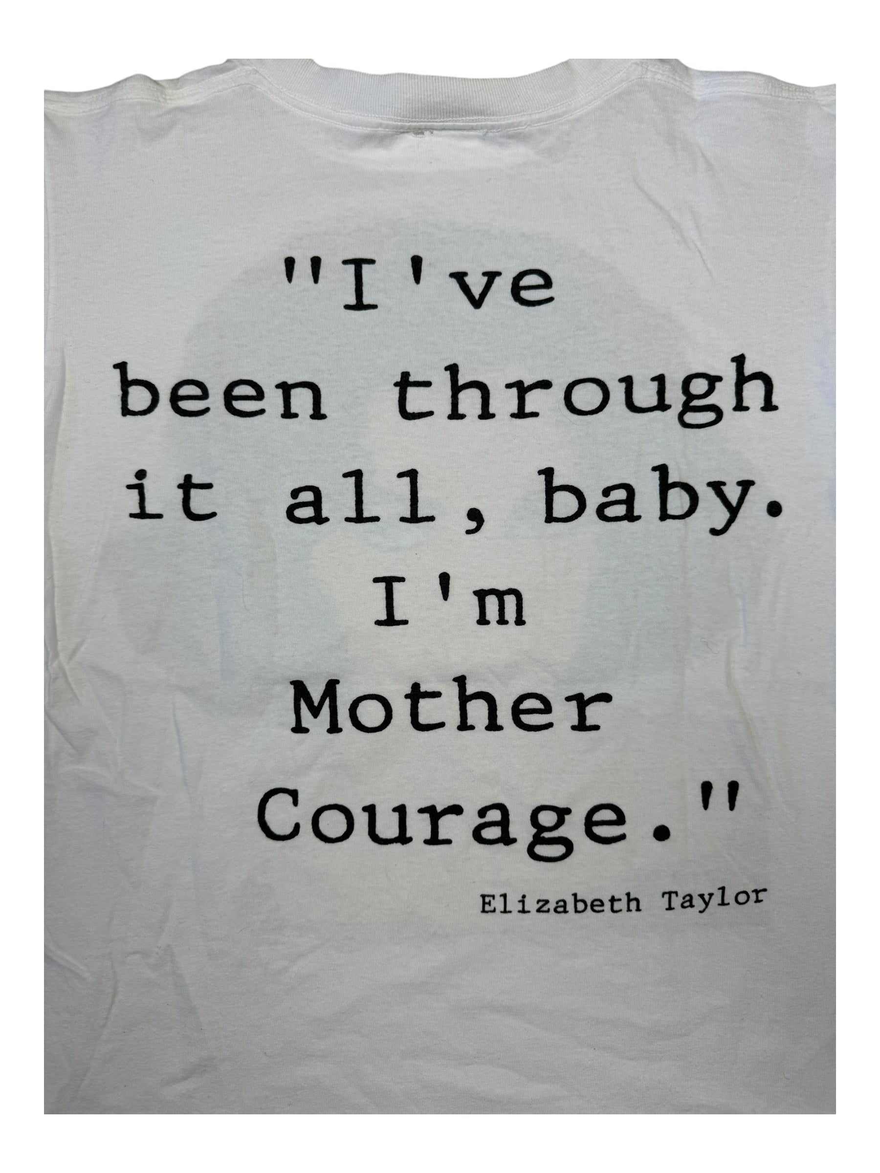 Stanley Desantis 90s Elizabeth Taylor Mother Courage White T-shirt Size Medium