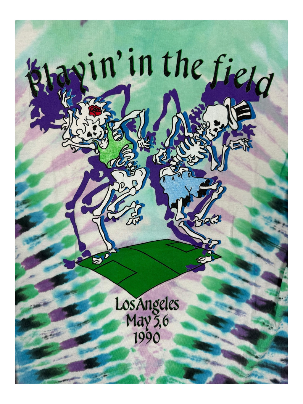 Grateful Dead 1990 Playin in the Field Los Angeles May 5, 6 Soccer Size M/L