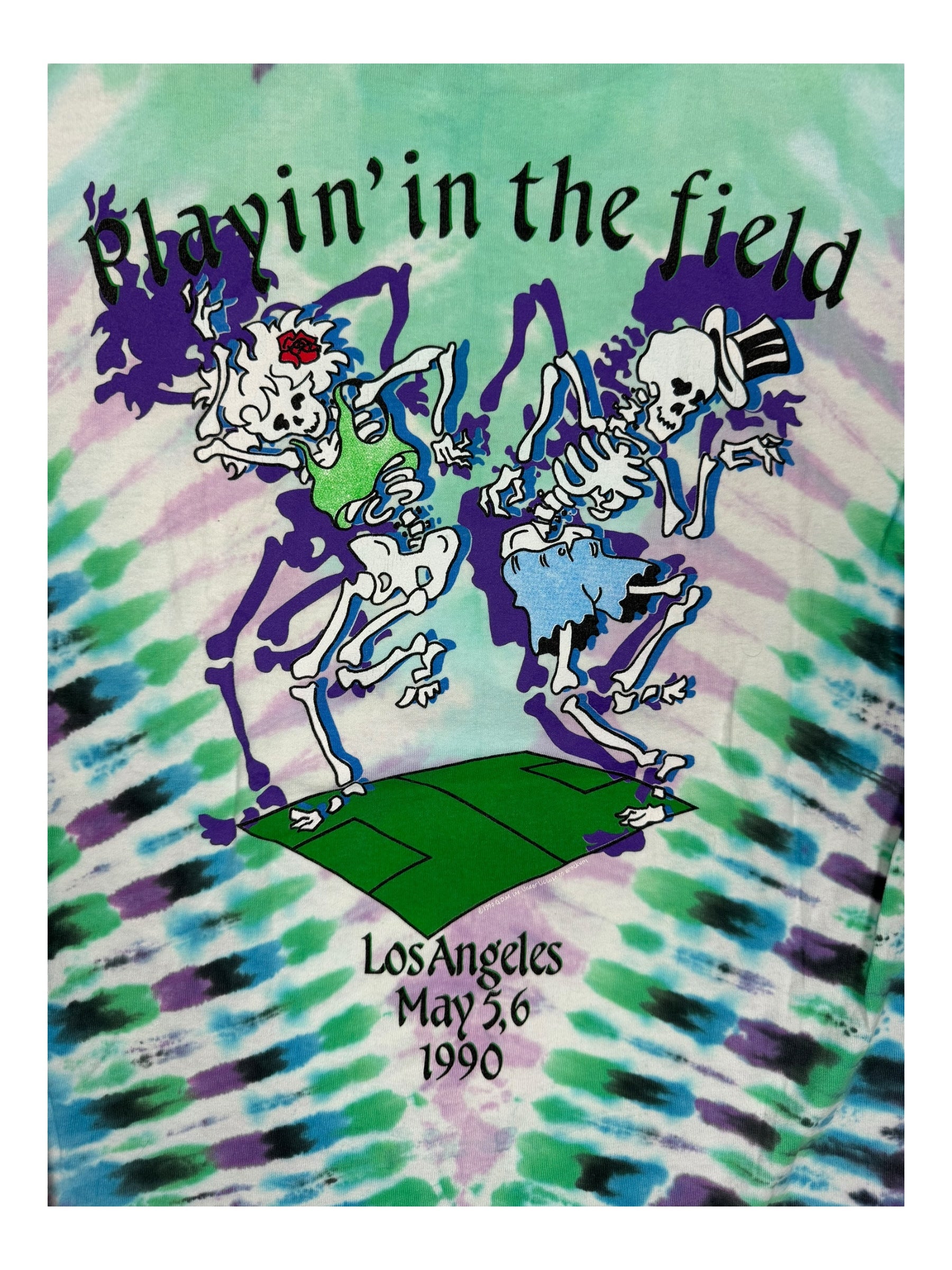 Grateful Dead 1990 Playin in the Field Los Angeles May 5, 6 Soccer Size M/L